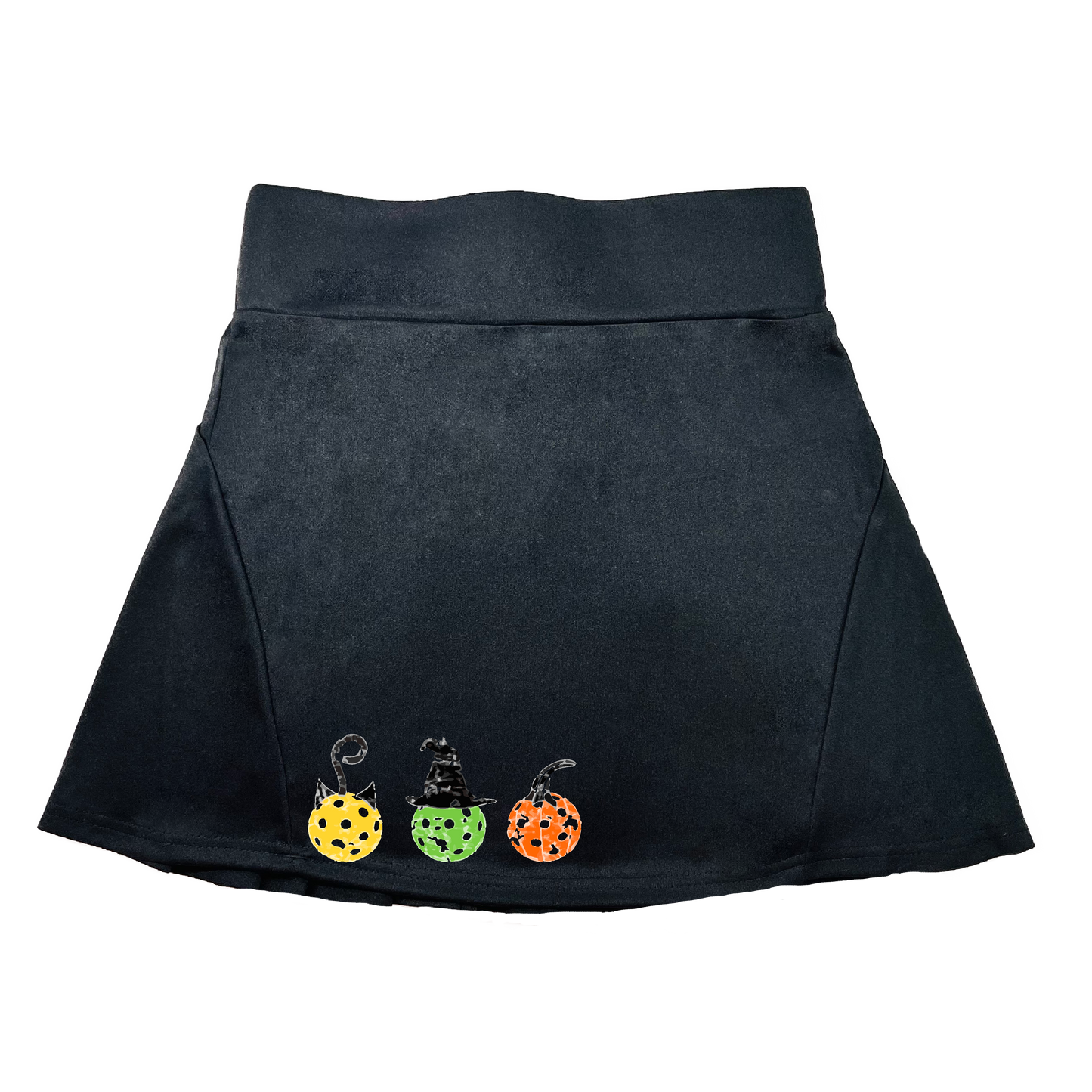 Cat Witch Pumpkin  | Women's Flirty Pickleball Skort