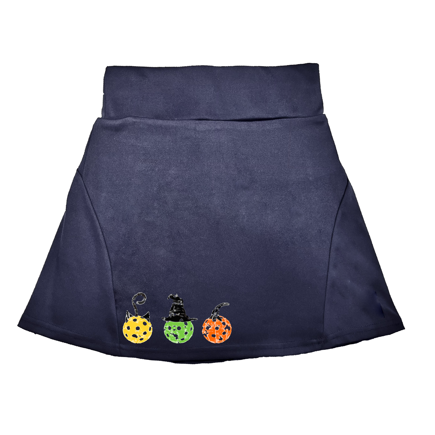 Cat Witch Pumpkin  | Women's Flirty Pickleball Skort