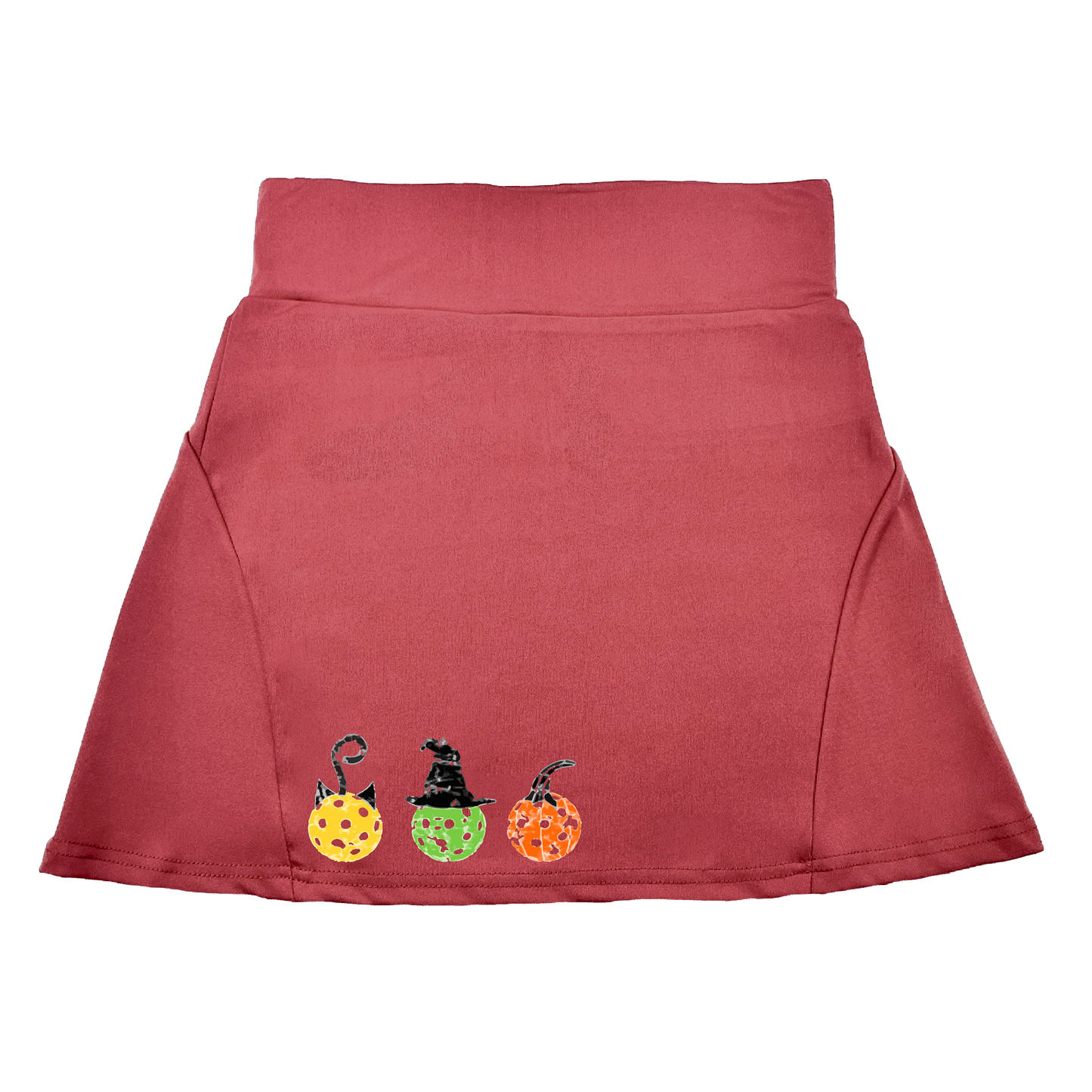 Cat Witch Pumpkin  | Women's Flirty Pickleball Skort