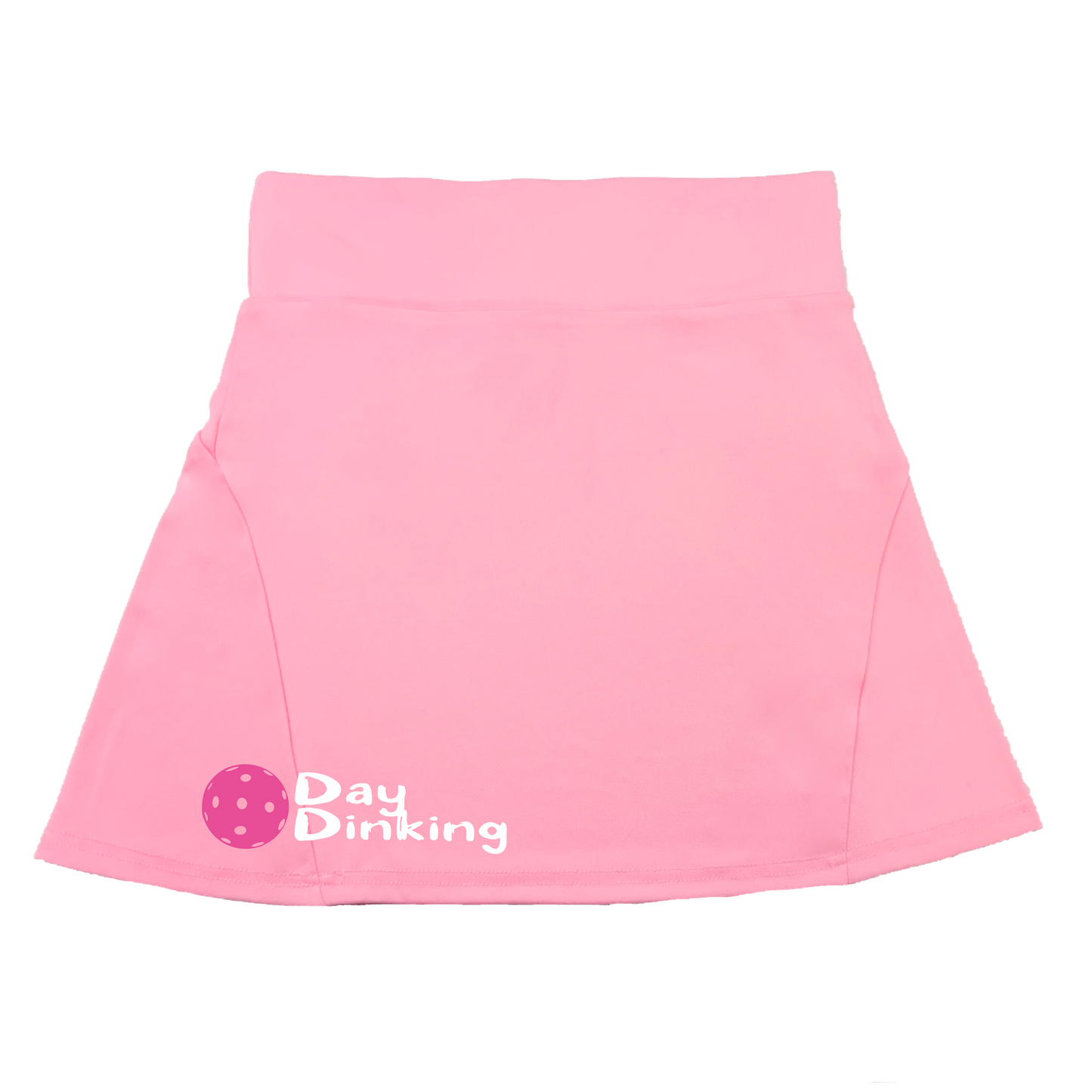 Pickleball Flirty Skort in White, Yellow or Pink.  These flirty skorts have a flat mid-rise waistband with a 3-inch waistband.  Light weight without being see through and the material wicks away moisture quickly.  Flirty pleats in the back with inner shorts for free movement and stylish coverage on the courts.  A functional zipper pocket on the back and two built in pockets on the shorts for convenient storage. The rear pleats are what make these skorts fabulous!  