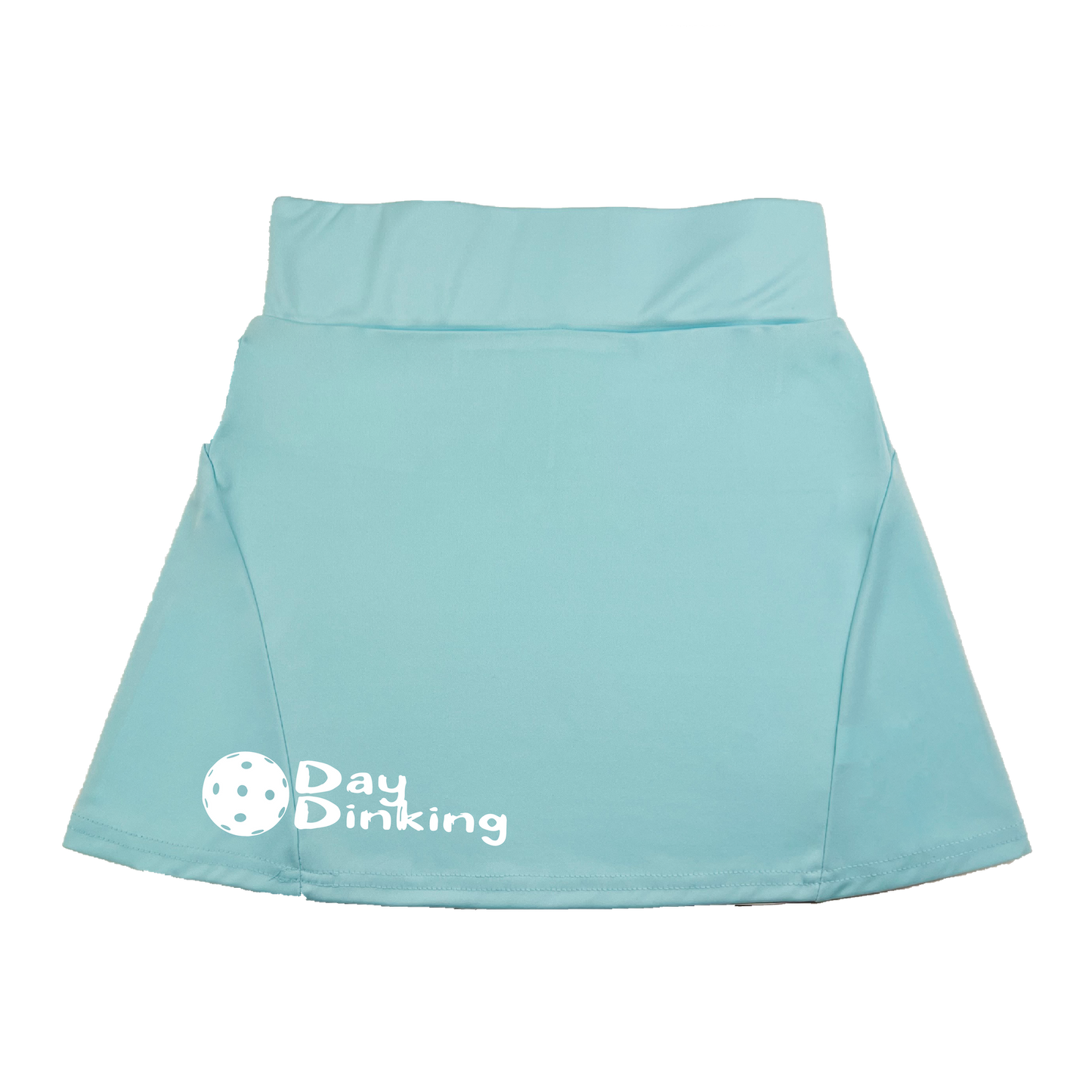 Pickleball Flirty Skort in White, Yellow or Pink.  These flirty skorts have a flat mid-rise waistband with a 3-inch waistband.  Light weight without being see through and the material wicks away moisture quickly.  Flirty pleats in the back with inner shorts for free movement and stylish coverage on the courts.  A functional zipper pocket on the back and two built in pockets on the shorts for convenient storage. The rear pleats are what make these skorts fabulous!  