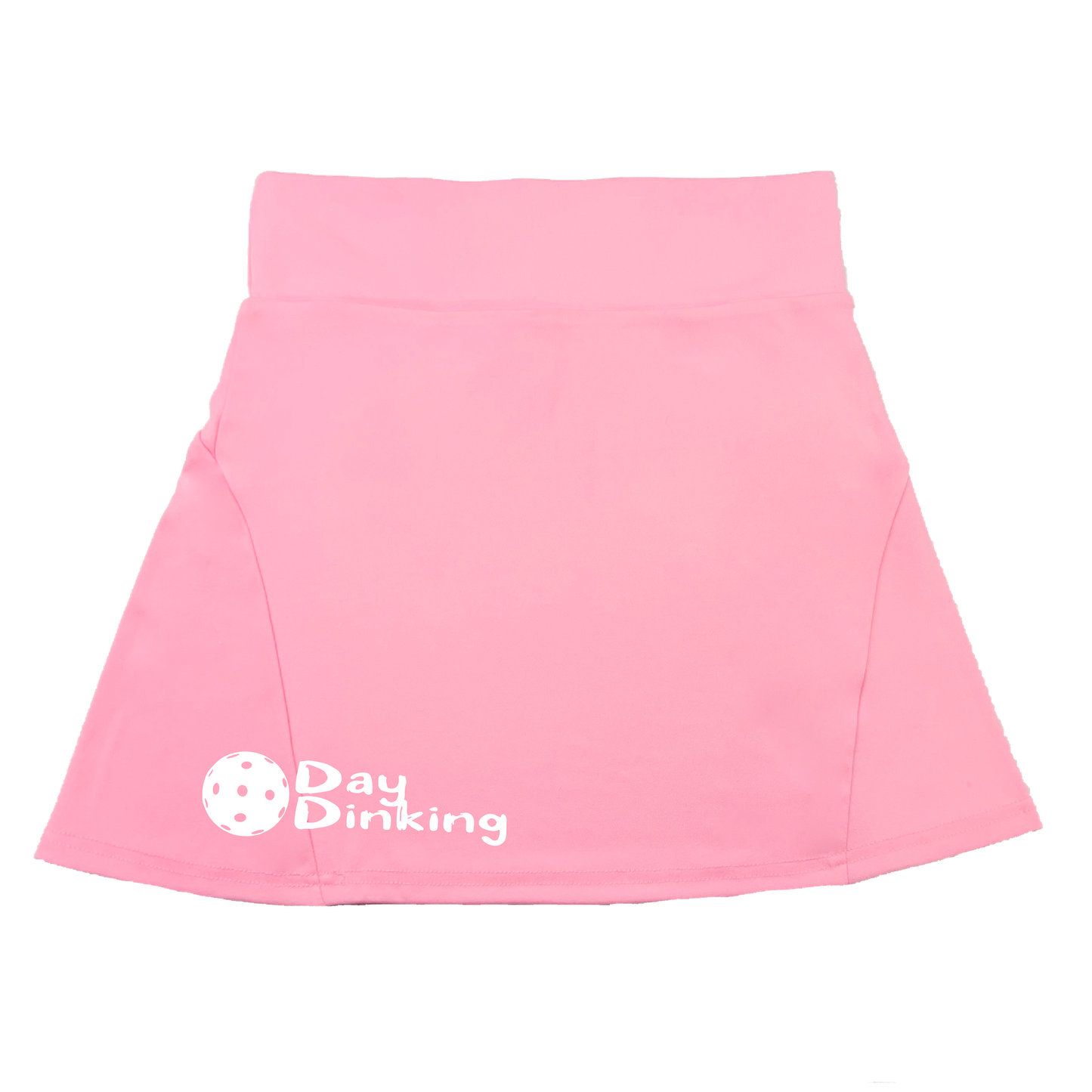 Pickleball Flirty Skort in White, Yellow or Pink.  These flirty skorts have a flat mid-rise waistband with a 3-inch waistband.  Light weight without being see through and the material wicks away moisture quickly.  Flirty pleats in the back with inner shorts for free movement and stylish coverage on the courts.  A functional zipper pocket on the back and two built in pockets on the shorts for convenient storage. The rear pleats are what make these skorts fabulous!  