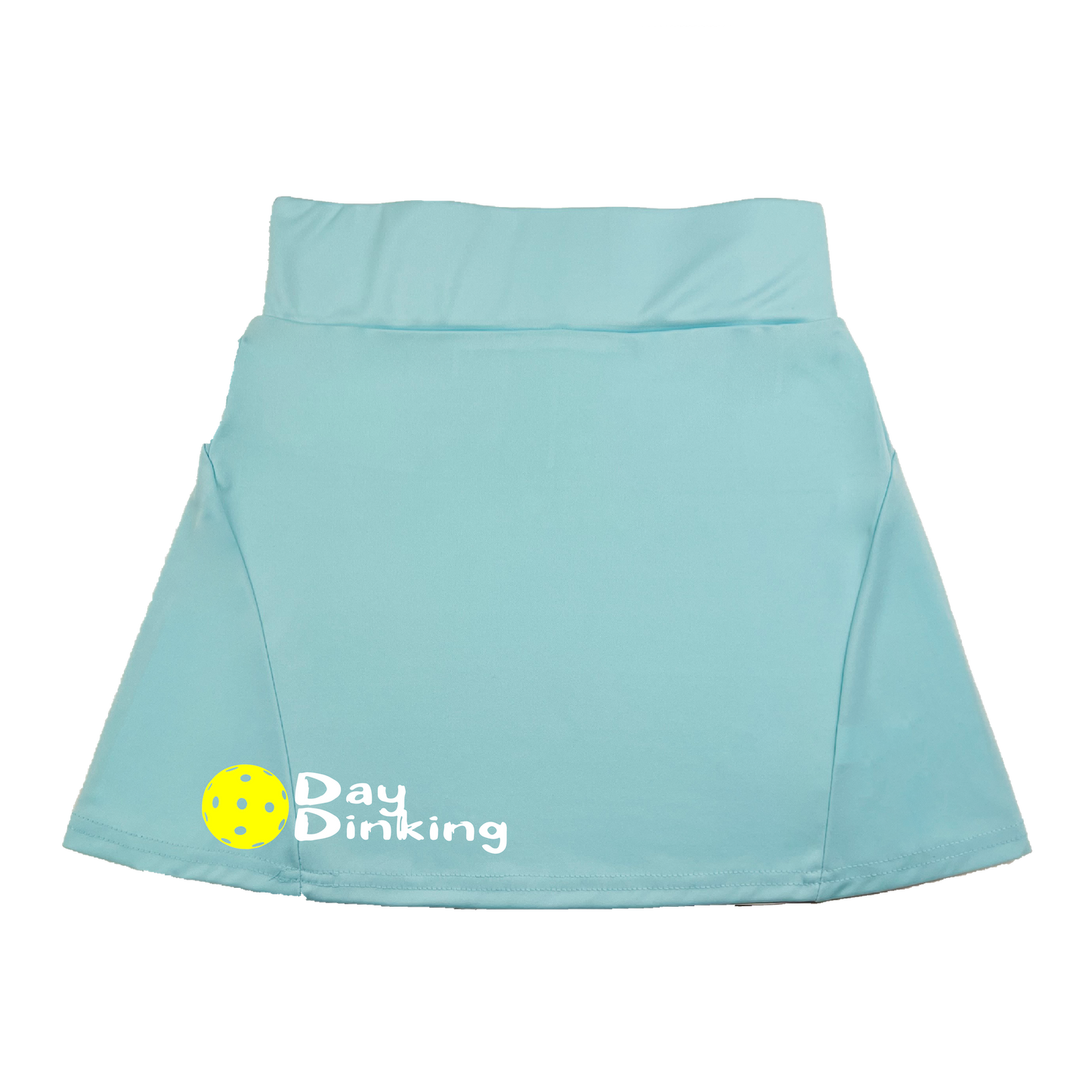 Pickleball Flirty Skort in White, Yellow or Pink.  These flirty skorts have a flat mid-rise waistband with a 3-inch waistband.  Light weight without being see through and the material wicks away moisture quickly.  Flirty pleats in the back with inner shorts for free movement and stylish coverage on the courts.  A functional zipper pocket on the back and two built in pockets on the shorts for convenient storage. The rear pleats are what make these skorts fabulous!  