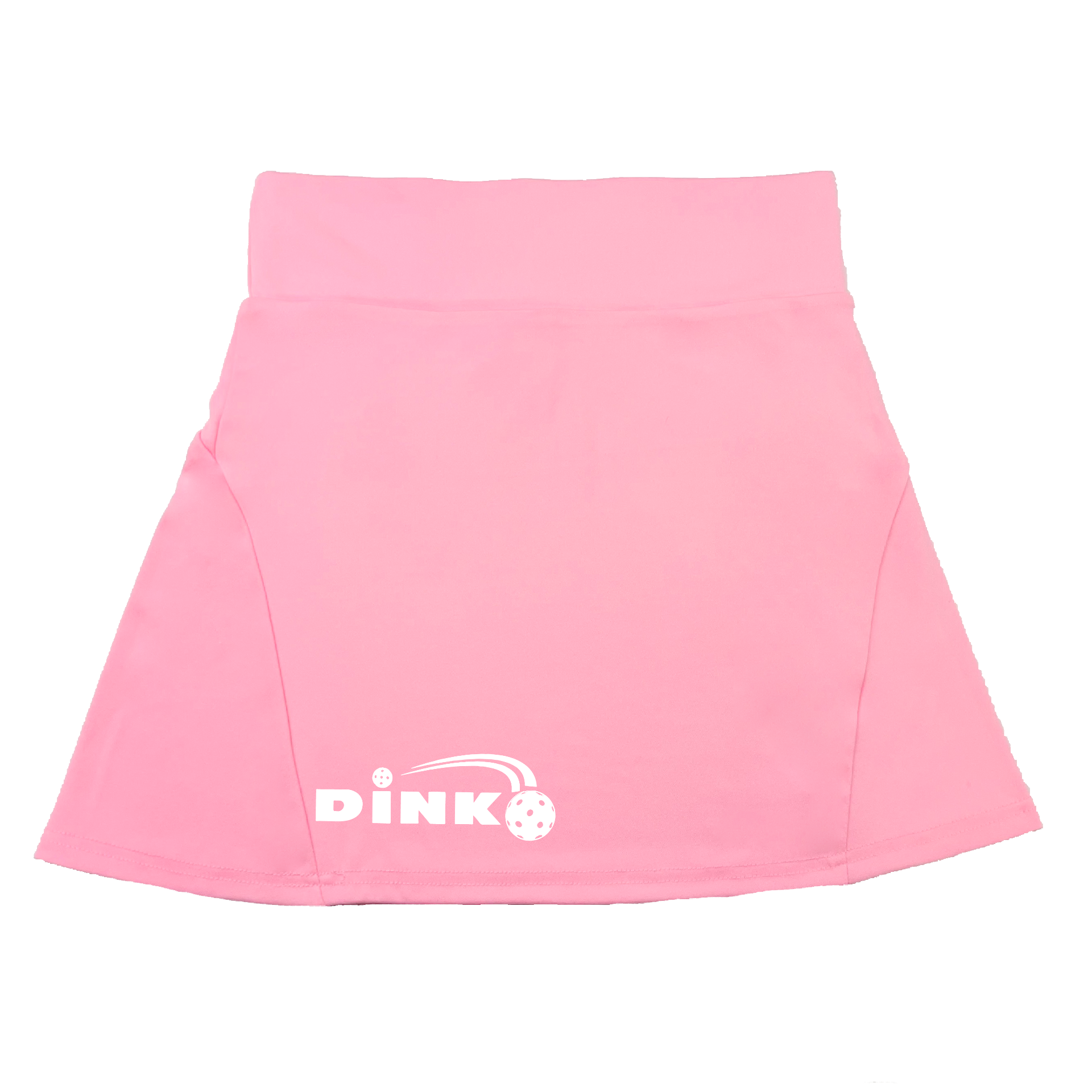 Pickleball Flirty Skort Design:  Pickleball Dink  These flirty skorts have a flat mid-rise waistband with a 3 inch waistband.  Light weight without being see through and the material wicks away moisture quickly.  Flirty pleats in the back with inner shorts for free movement and stylish coverage on the courts.  A functional zipper pocket on the back and two built in pockets on the shorts for convenient storage. 