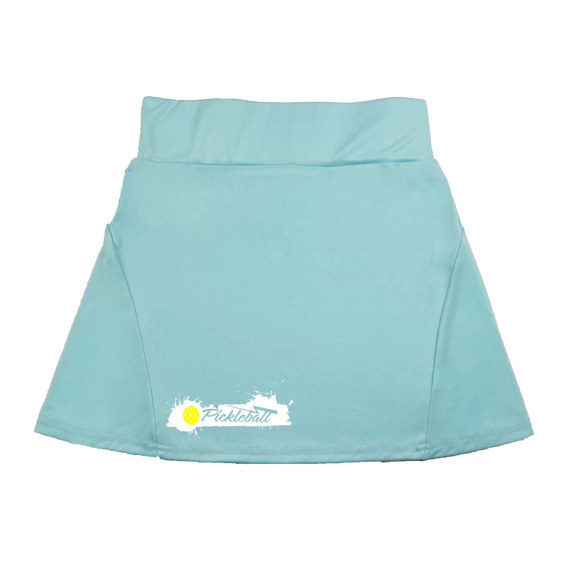 Pickleball Flirty Skort Design:  Pickleball Extreme.   These flirty skorts have a flat mid-rise waistband with a 3 inch waistband.  Light weight without being see through and the material wicks away moisture quickly.  Flirty pleats in the back with inner shorts for free movement and stylish coverage on the courts.  A functional zipper pocket on the back and two built in pockets on the shorts for convenient storage. 