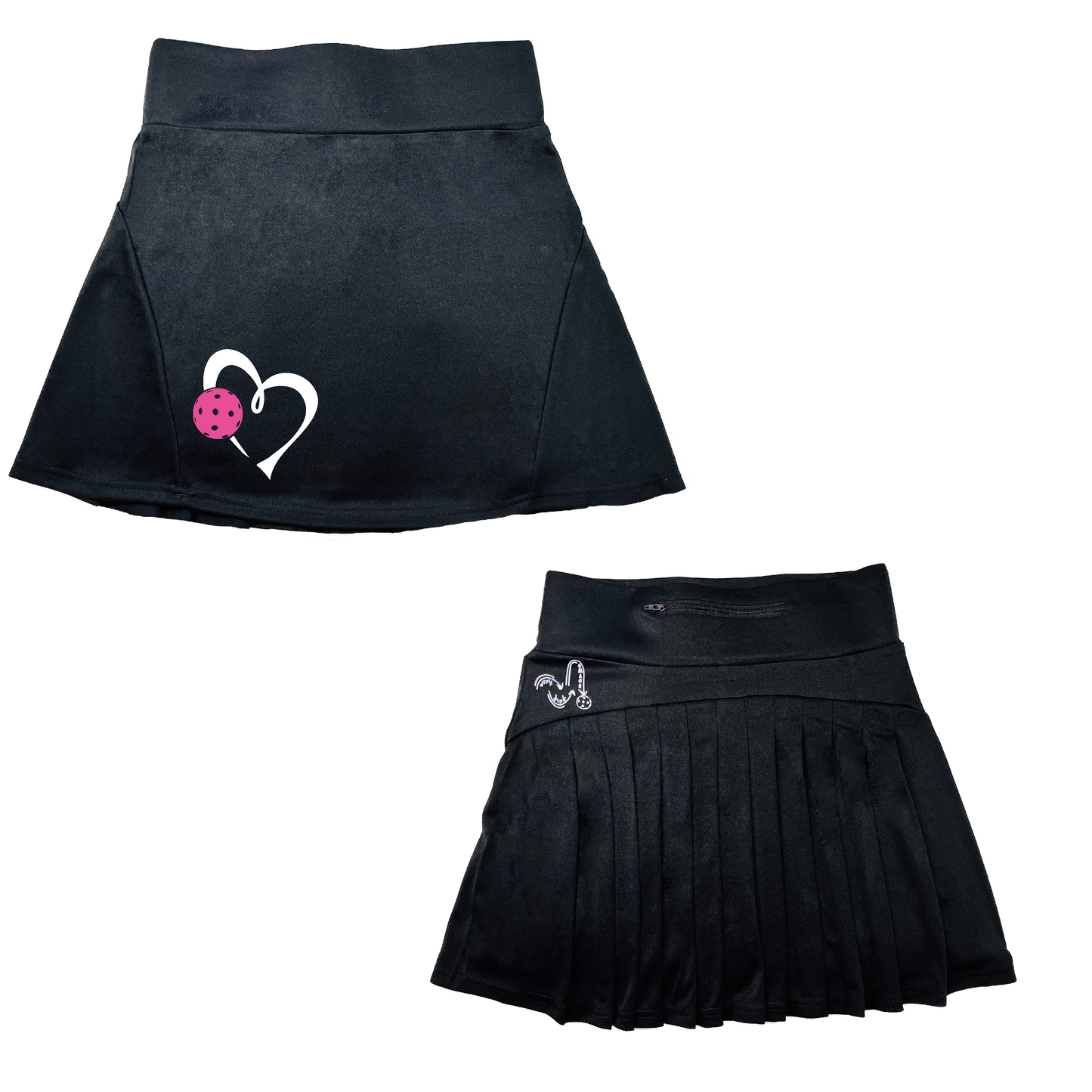 Love Pickleball Heart (Pink) | Women's Flirty Pickleball Skort