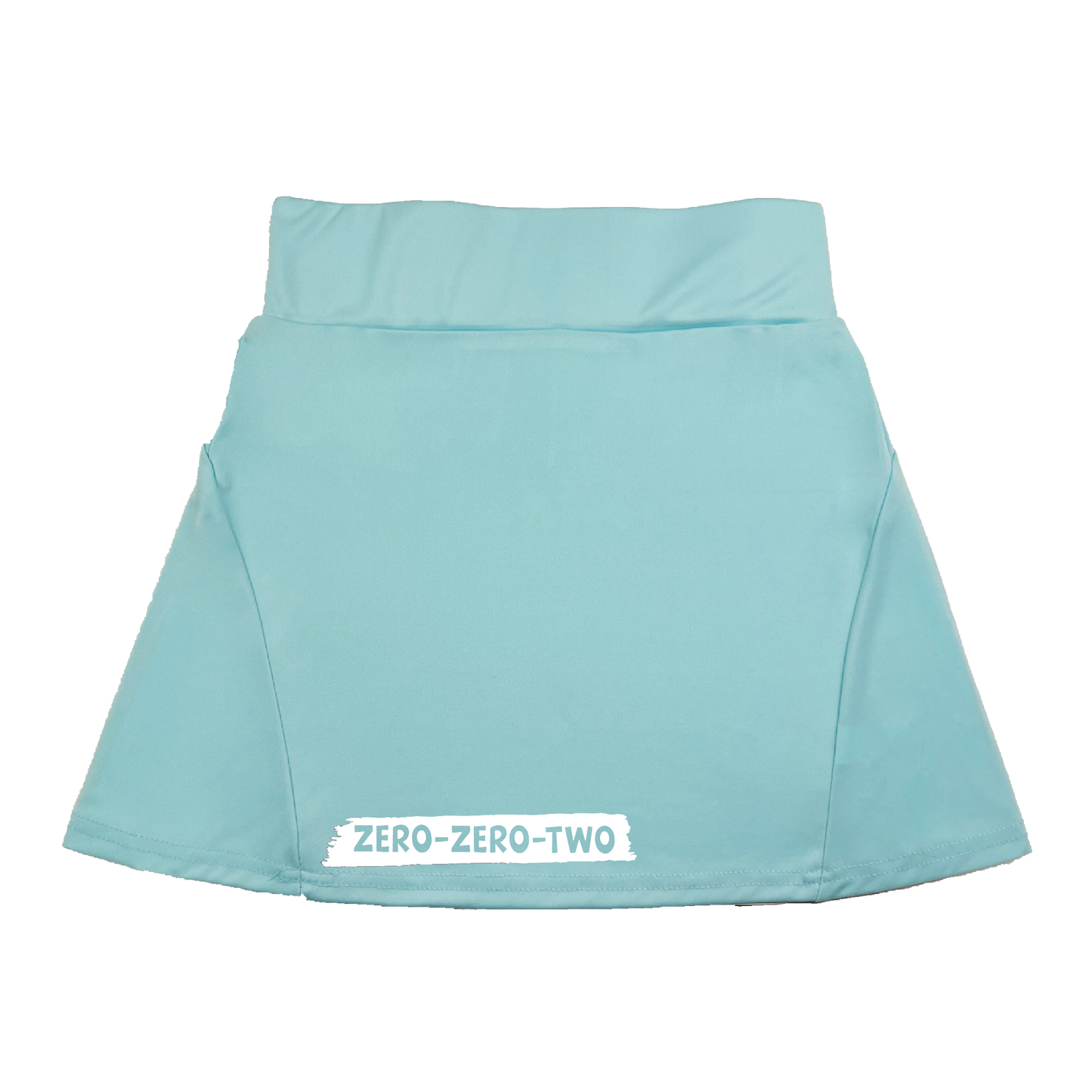 Pickleball Flirty Skort Design:  Zero Zero Two  These flirty skorts have a flat mid-rise waistband with a 3 inch waistband.  Light weight without being see through and the material wicks away moisture quickly.  Flirty pleats in the back with inner shorts for free movement and stylish coverage on the courts.  A functional zipper pocket on the back and two built in pockets on the shorts for convenient storage. 
