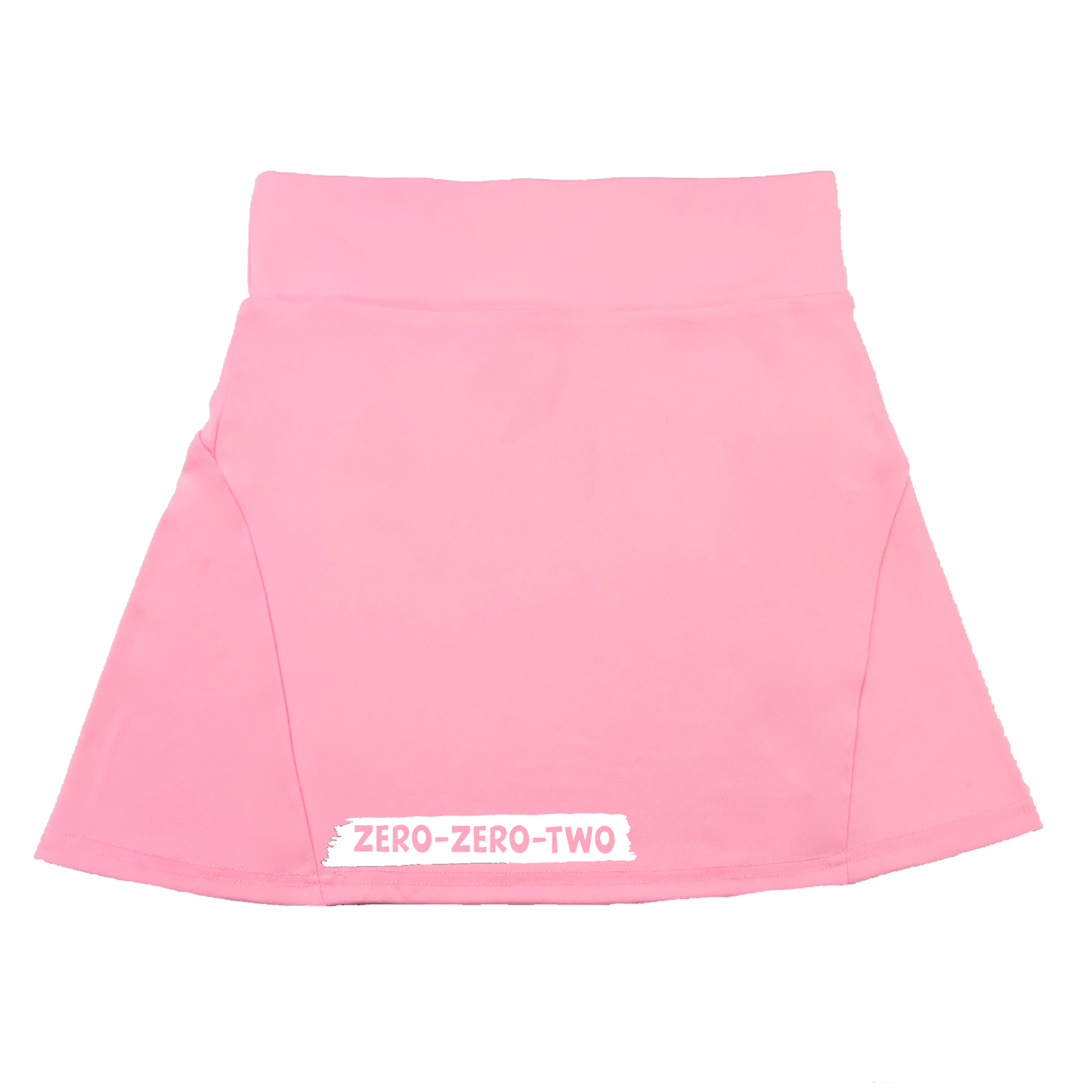 Pickleball Flirty Skort Design:  Zero Zero Two  These flirty skorts have a flat mid-rise waistband with a 3 inch waistband.  Light weight without being see through and the material wicks away moisture quickly.  Flirty pleats in the back with inner shorts for free movement and stylish coverage on the courts.  A functional zipper pocket on the back and two built in pockets on the shorts for convenient storage. 