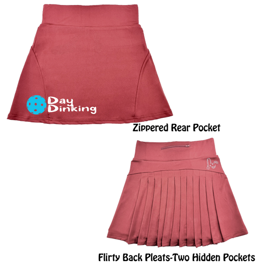 Day Dinking With Pickleballs (Colors Cyan Purple or Rainbow) | Women's Flirty Pickleball Skort