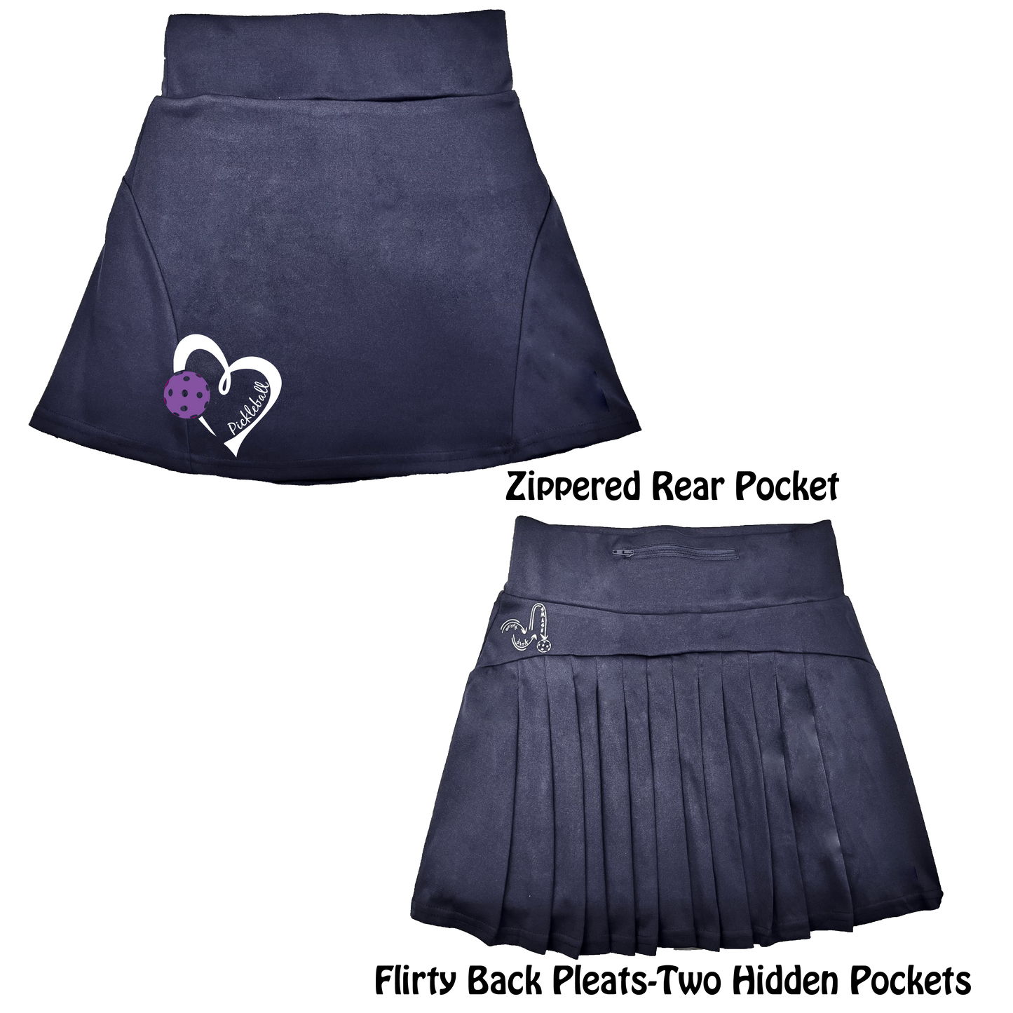 Pickleball Love (Purple) | Women's Flirty Pickleball Skort