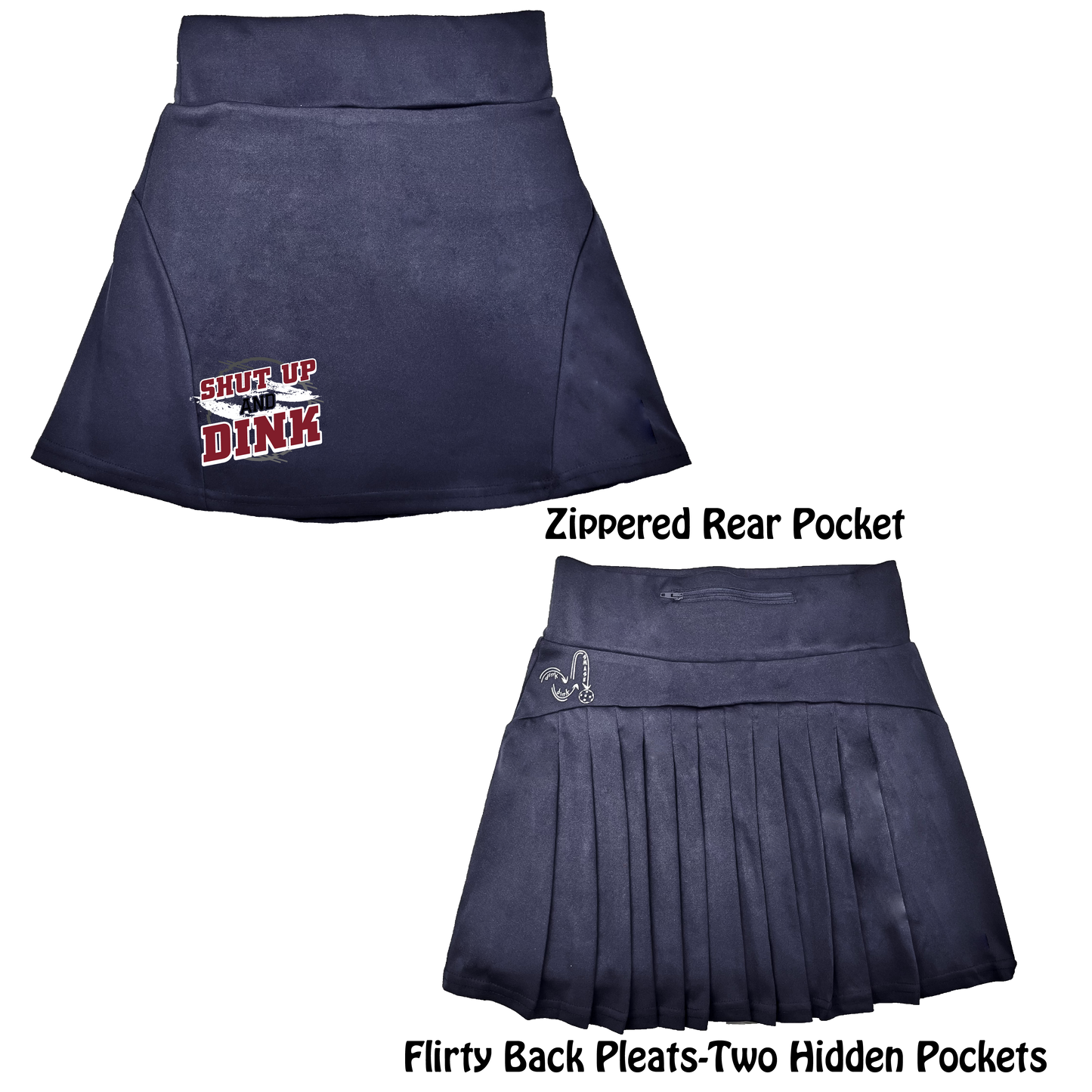 Shut Up And Dink | Women's Flirty Pickleball Skort