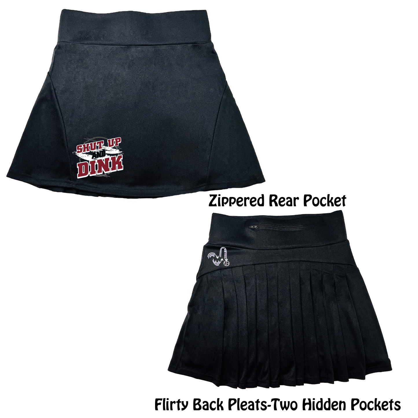 Shut Up And Dink | Women's Flirty Pickleball Skort