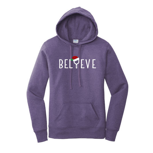 Believe | Women’s Fitted Hoodie Pickleball Sweatshirt | 50% Cotton 50% Poly Fleece