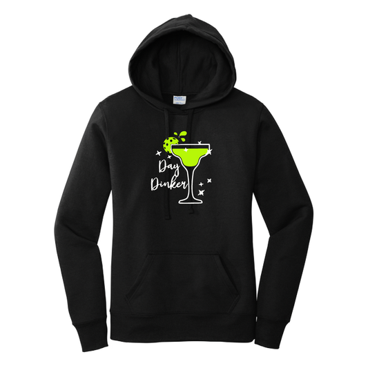 Day Dinker Pickleball Lime | Women’s Fitted Hoodie Pickleball Sweatshirt | 50% Cotton 50% Poly Fleece