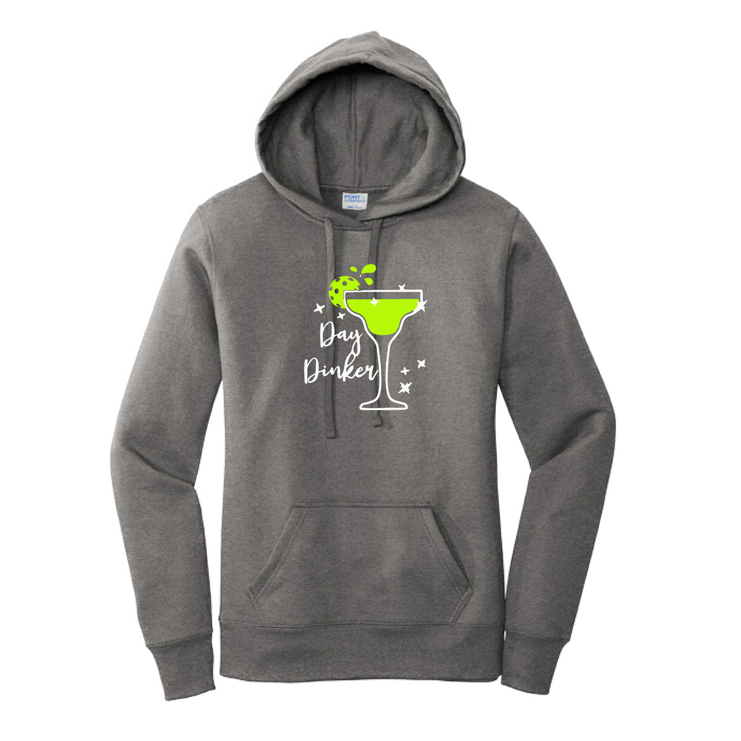 Day Dinker Pickleball Lime | Women’s Fitted Hoodie Pickleball Sweatshirt | 50% Cotton 50% Poly Fleece