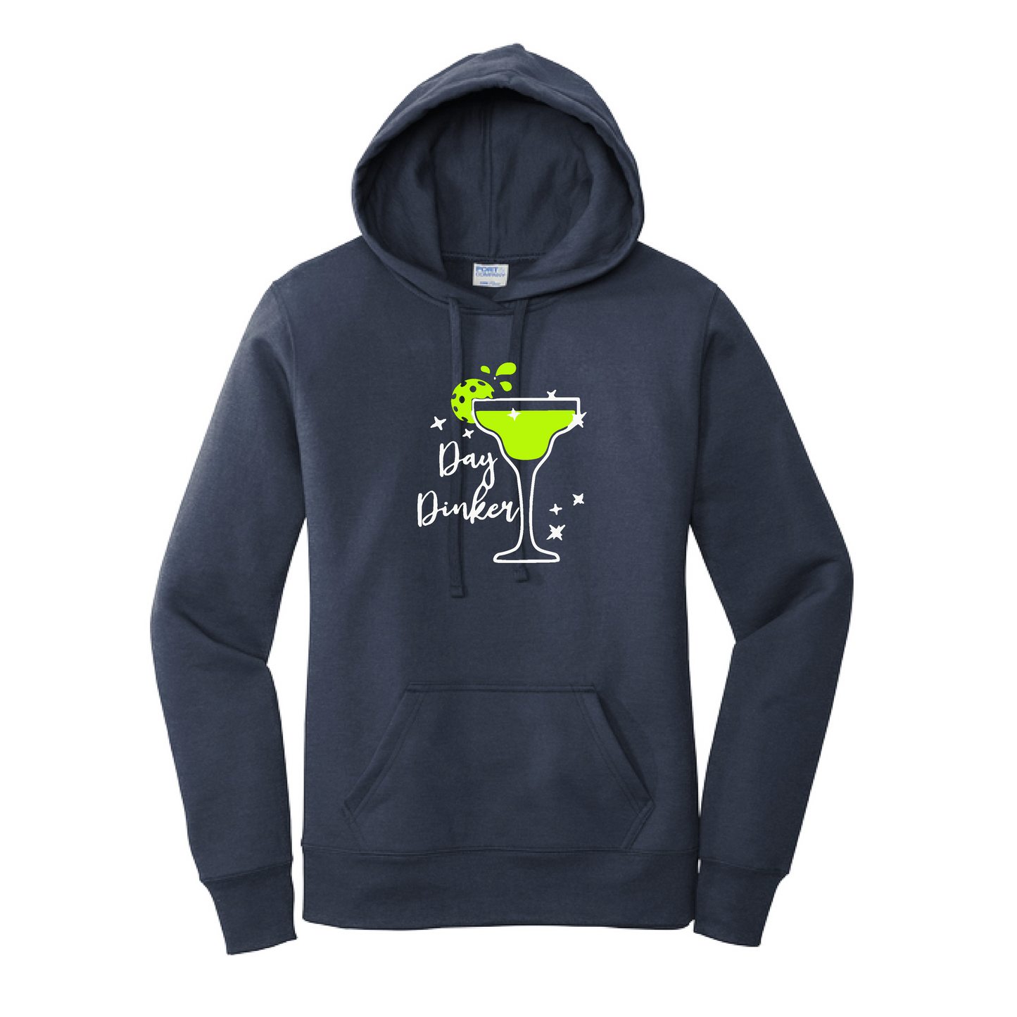 Day Dinker Pickleball Lime | Women’s Fitted Hoodie Pickleball Sweatshirt | 50% Cotton 50% Poly Fleece