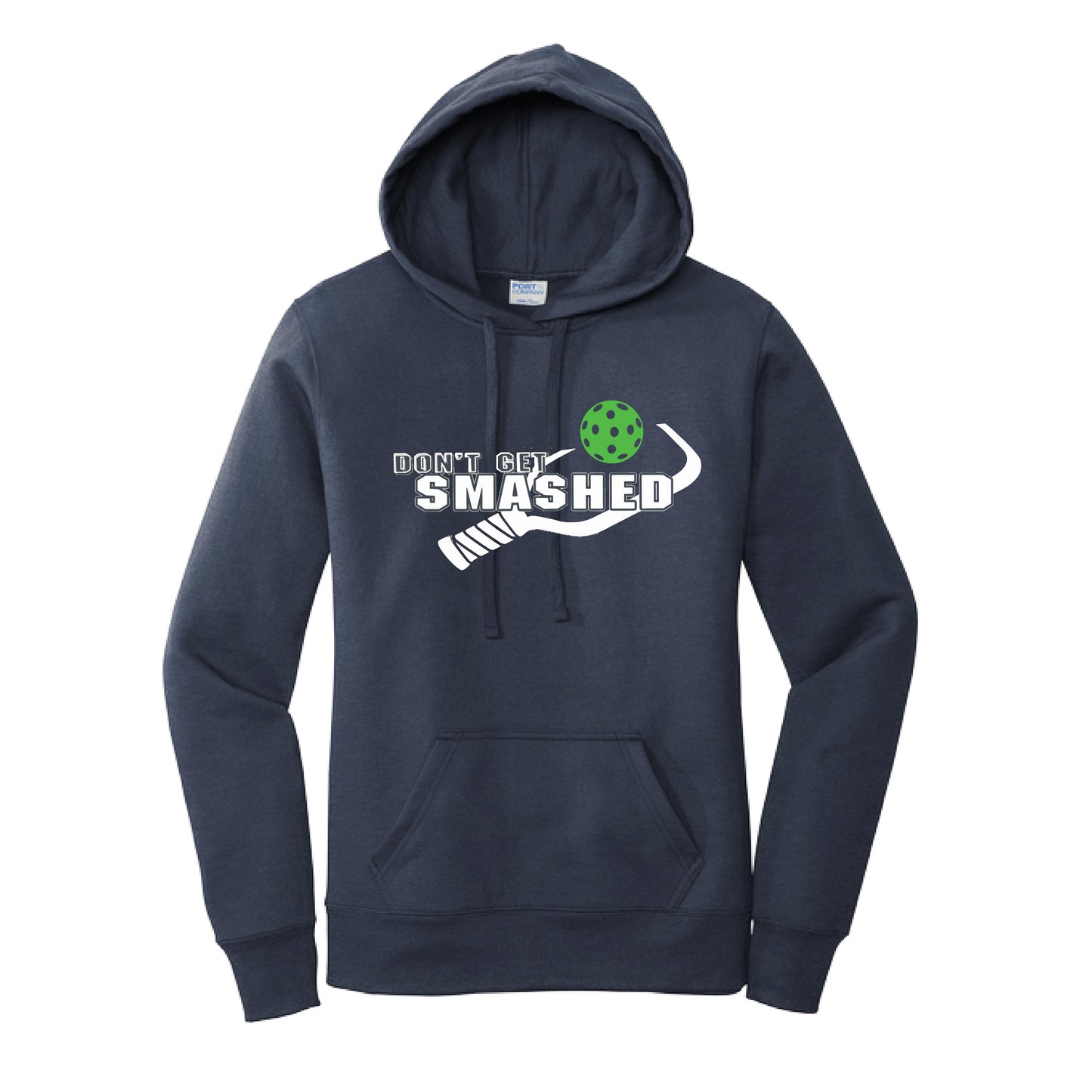 Don't Get Smashed Customizable (Pickleballs White Green Yellow) | Women’s Fitted Hoodie Pickleball Sweatshirt | 50% Cotton 50% Poly Fleece