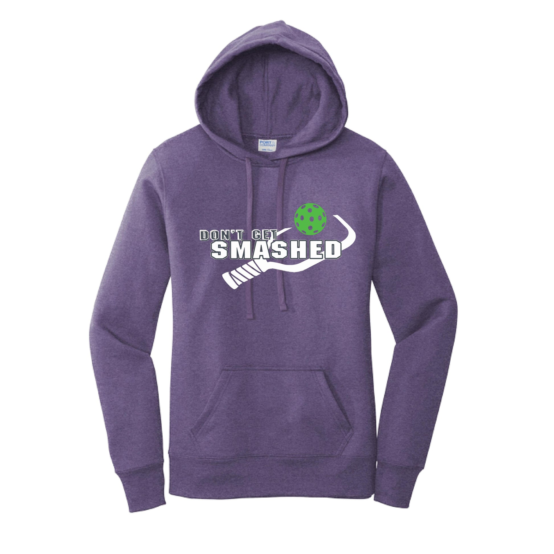 Don't Get Smashed Customizable (Pickleballs White Green Yellow) | Women’s Fitted Hoodie Pickleball Sweatshirt | 50% Cotton 50% Poly Fleece