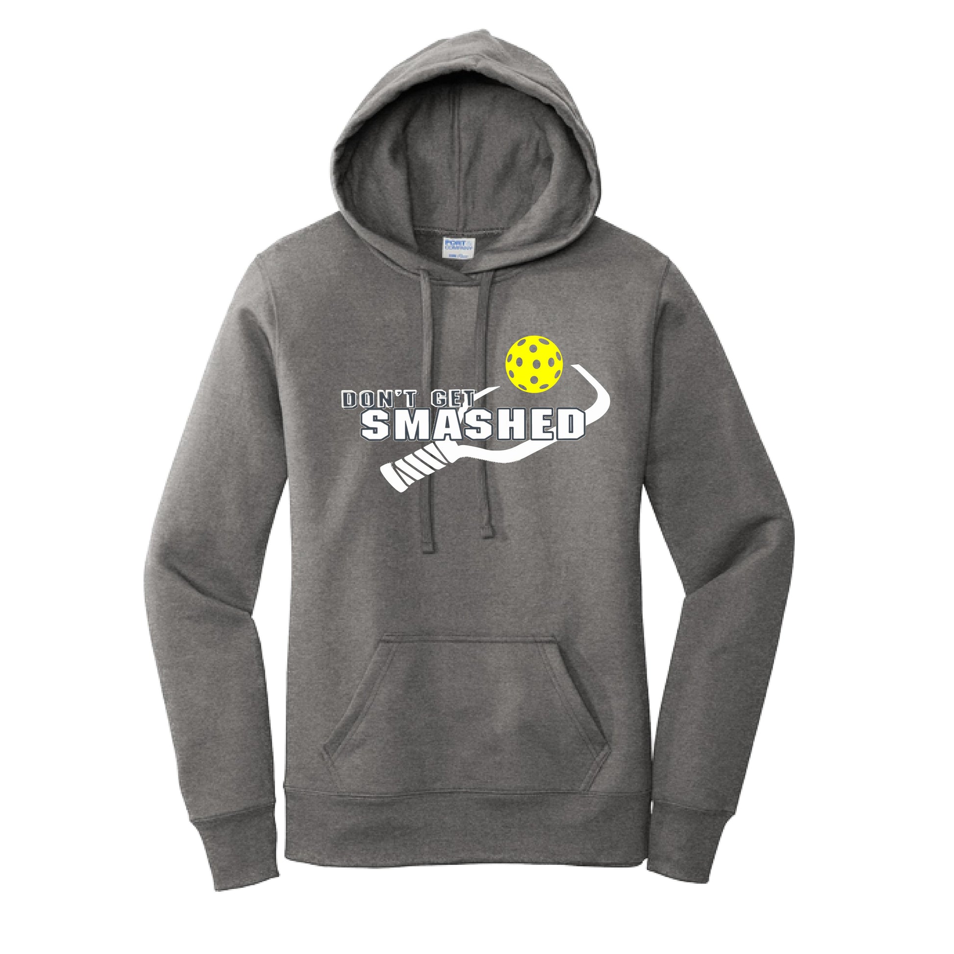 Don't Get Smashed Customizable (Pickleballs White Green Yellow) | Women’s Fitted Hoodie Pickleball Sweatshirt | 50% Cotton 50% Poly Fleece