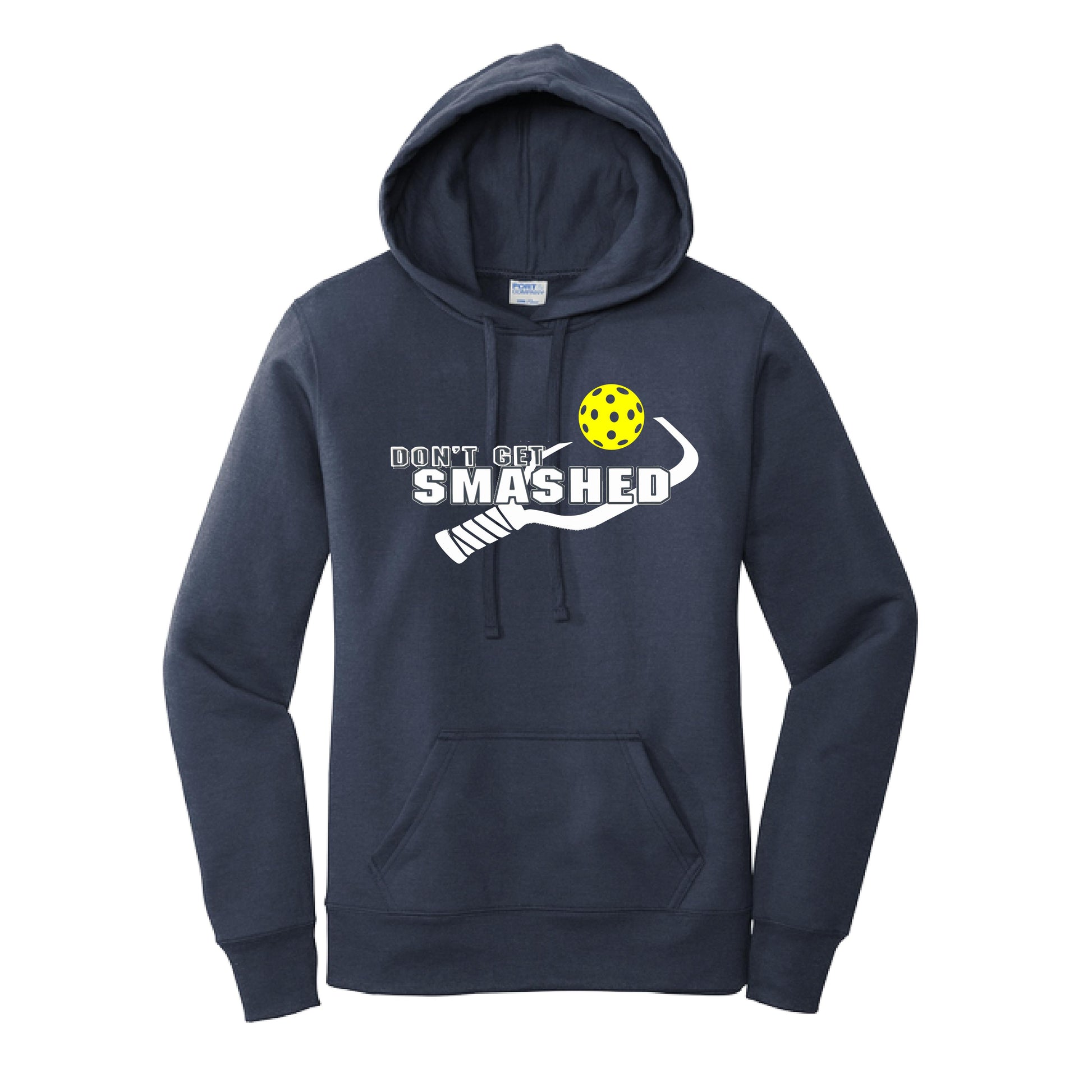 Don't Get Smashed Customizable (Pickleballs White Green Yellow) | Women’s Fitted Hoodie Pickleball Sweatshirt | 50% Cotton 50% Poly Fleece