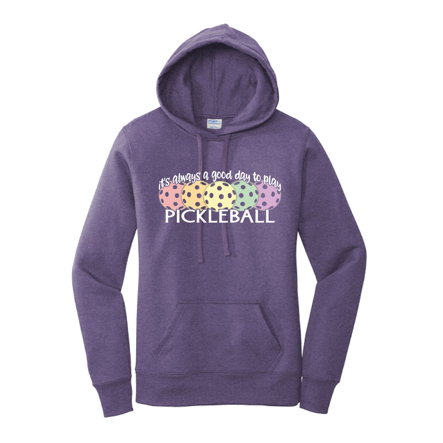 It's Always a Good Day to Play Pickleball | Women’s Fitted Hoodie Pickleball Sweatshirt | 50% Cotton 50% Poly Fleece