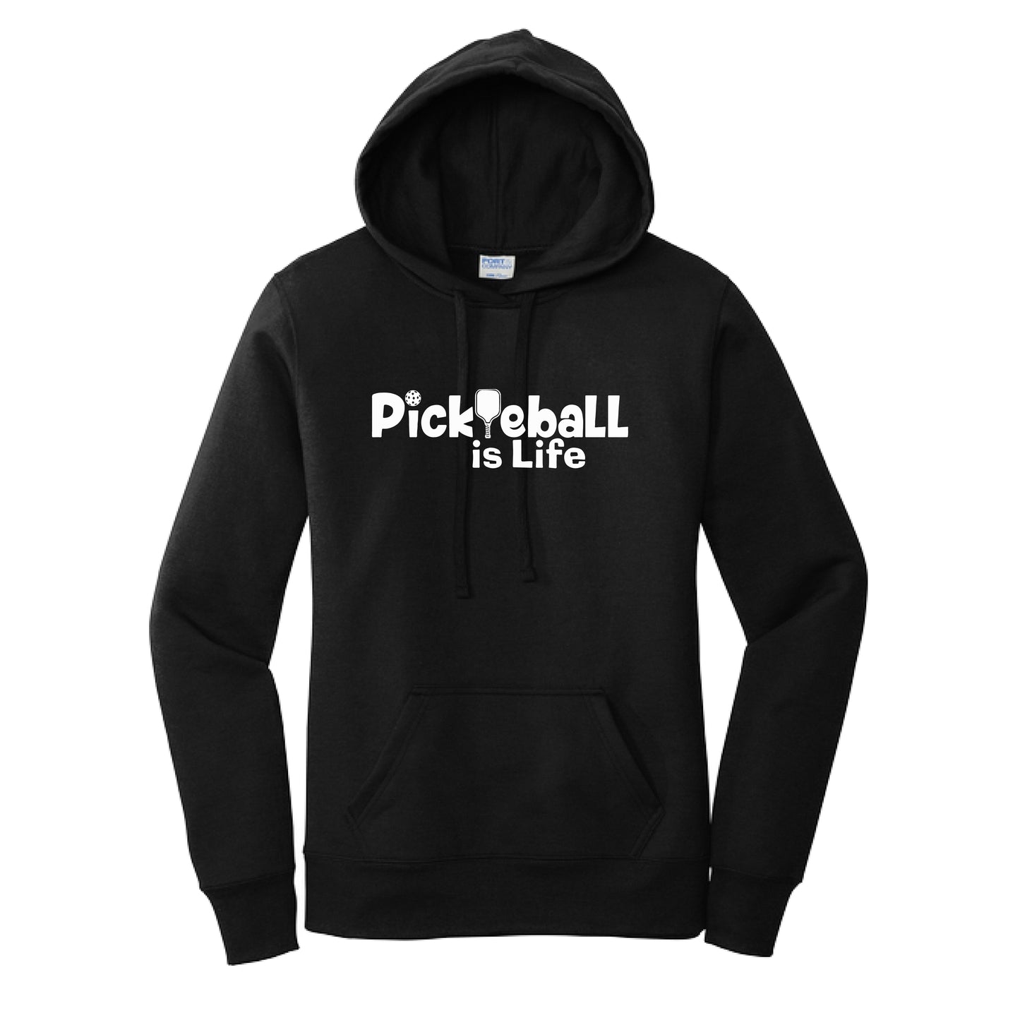 Pickleball Is Life | Women’s Fitted Hoodie Pickleball Sweatshirt | 50% Cotton 50% Poly Fleece