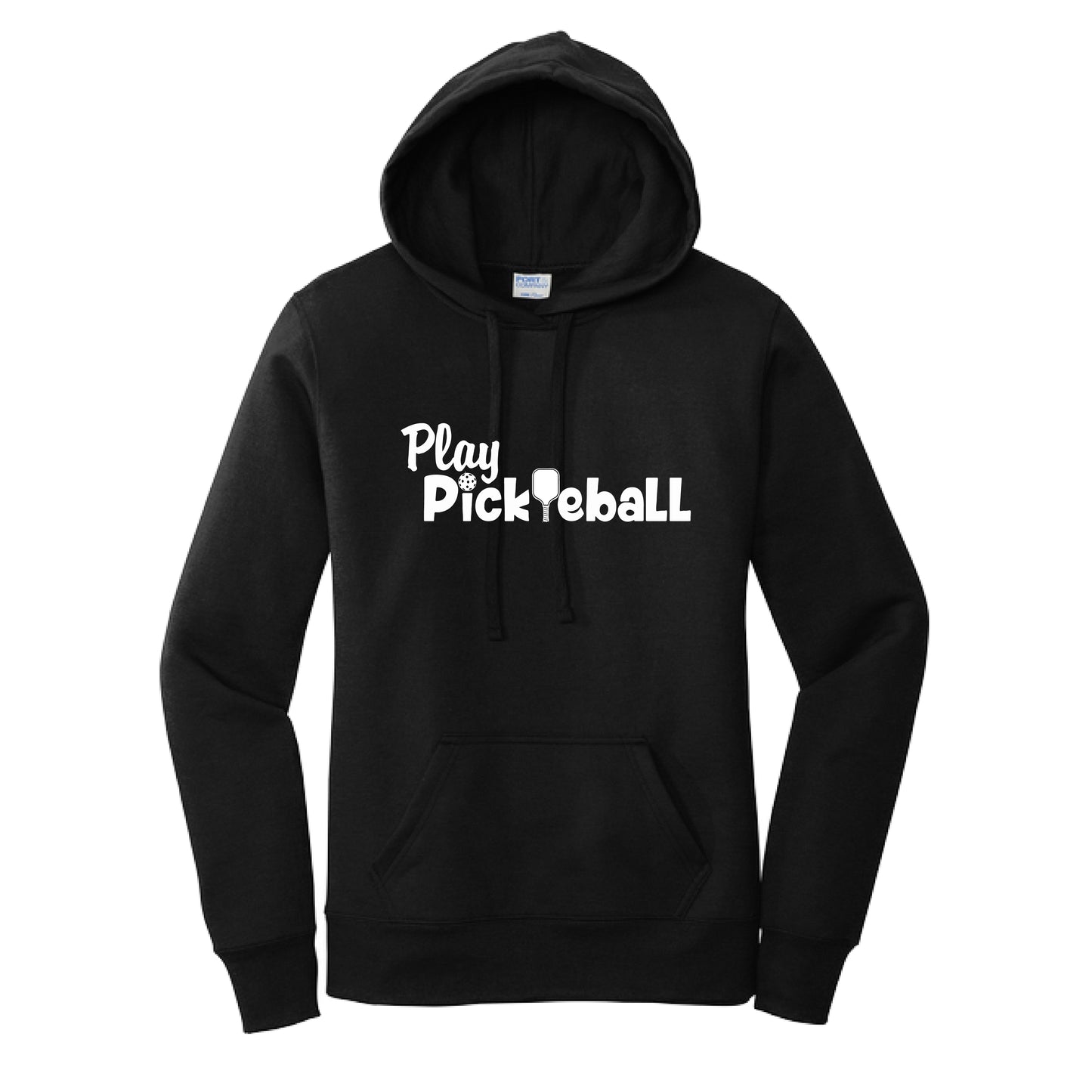 Play Pickleball | Women’s Fitted Hoodie Pickleball Sweatshirt | 50% Cotton 50% Poly Fleece