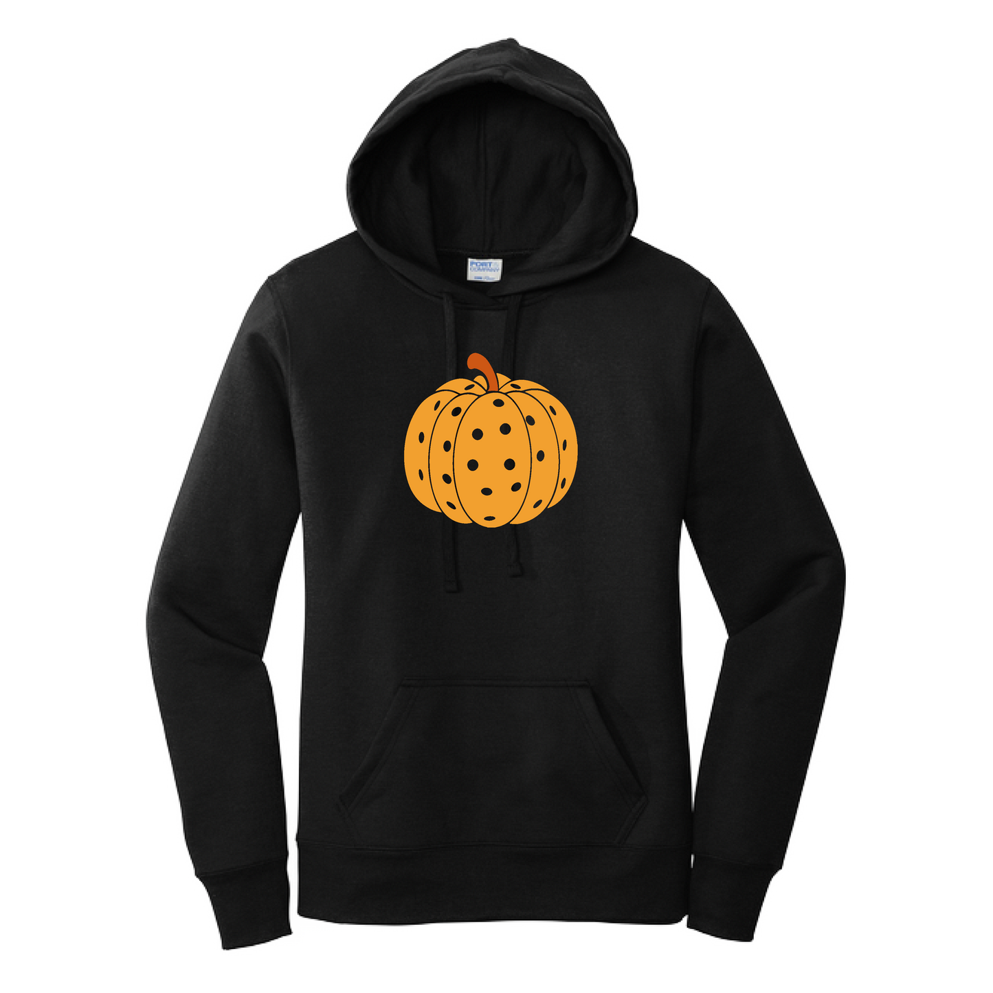 Pumpkin Pickleball | Women’s Fitted Hoodie Pickleball Sweatshirt | 50% Cotton 50% Poly Fleece