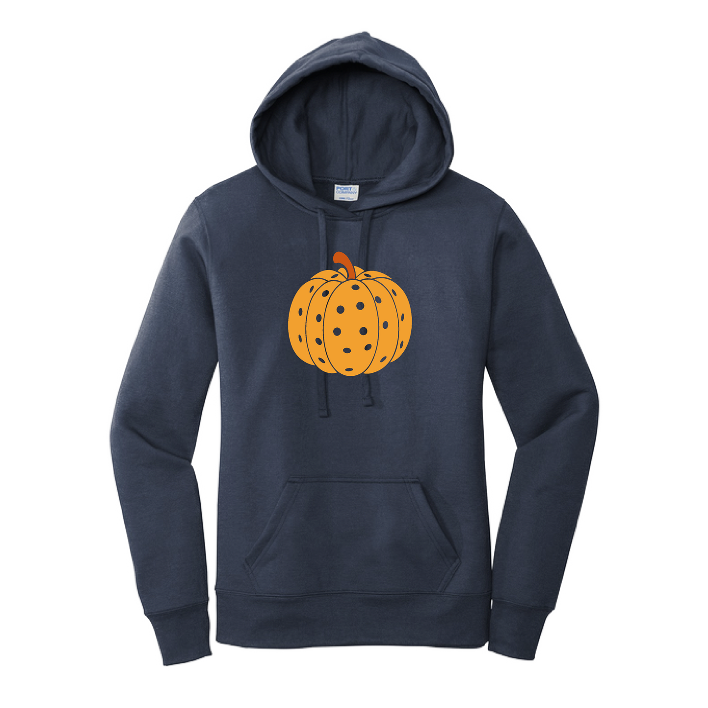 Pumpkin Pickleball | Women’s Fitted Hoodie Pickleball Sweatshirt | 50% Cotton 50% Poly Fleece