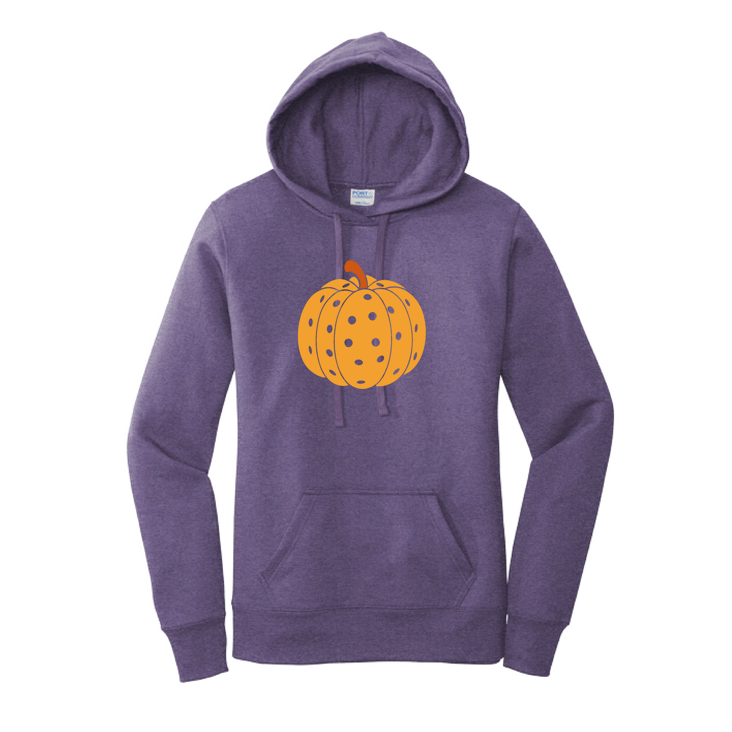 Pumpkin Pickleball | Women’s Fitted Hoodie Pickleball Sweatshirt | 50% Cotton 50% Poly Fleece