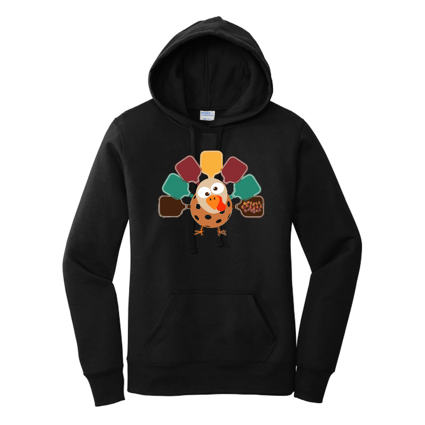 Turkey Pickleball | Women’s Fitted Hoodie Pickleball Sweatshirt | 50% Cotton 50% Poly Fleece