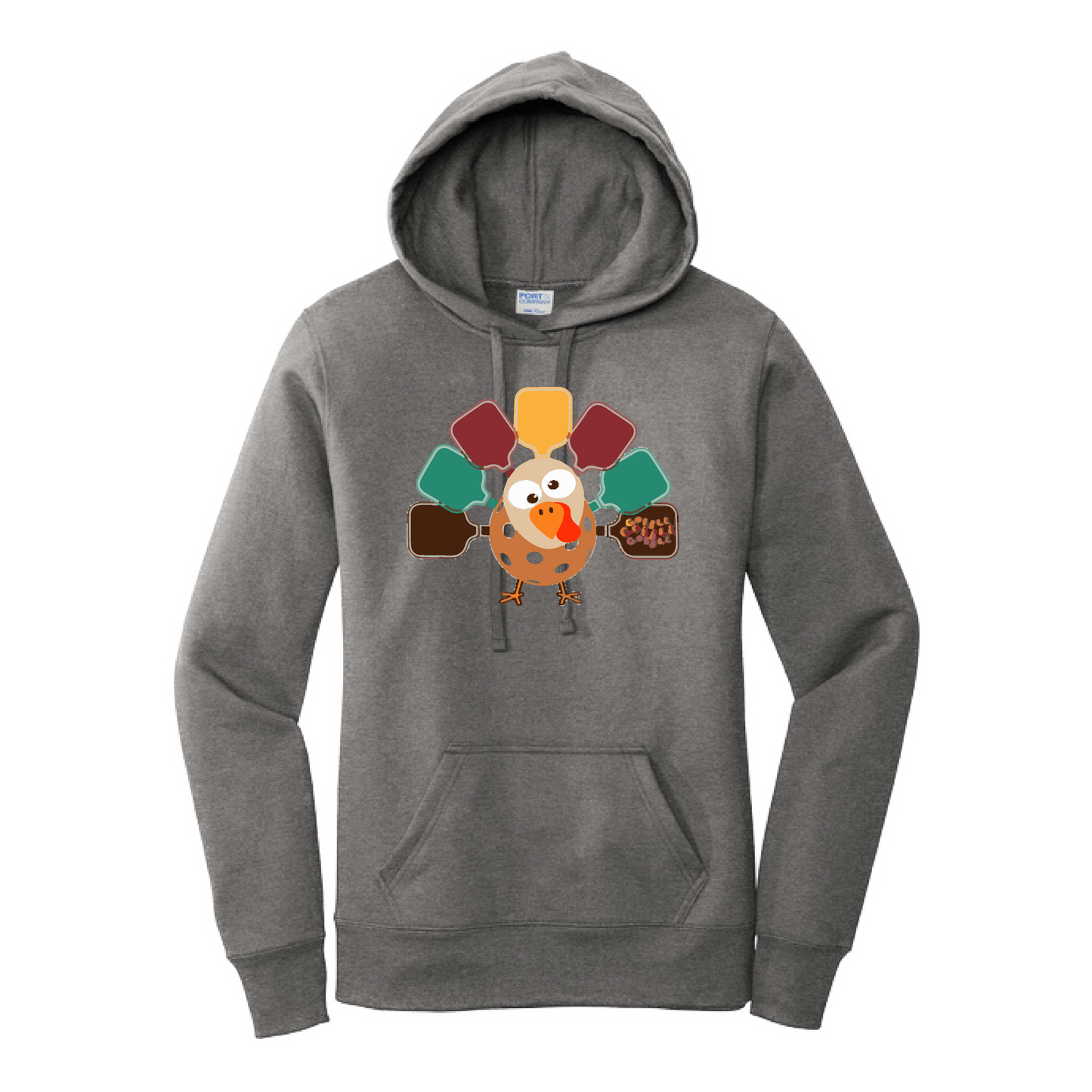 Turkey Pickleball | Women’s Fitted Hoodie Pickleball Sweatshirt | 50% Cotton 50% Poly Fleece