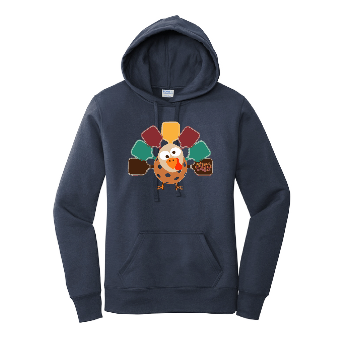 Turkey Pickleball | Women’s Fitted Hoodie Pickleball Sweatshirt | 50% Cotton 50% Poly Fleece