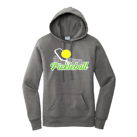 Pickleball Net | Women’s Fitted Hoodie Pickleball Sweatshirt | 50% Cotton 50% Poly Fleece