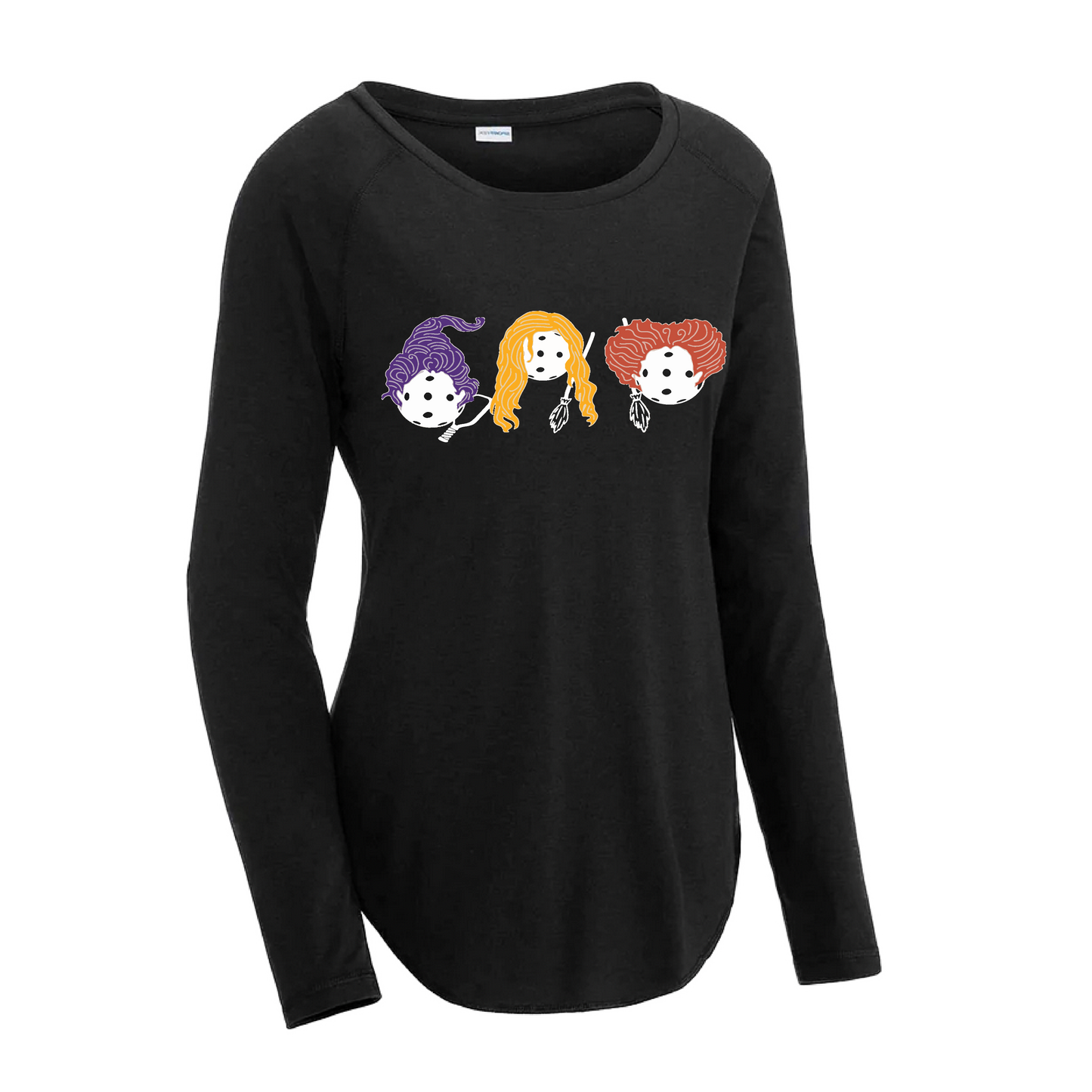 Hocus Pocus | Women's Long Sleeve Scoop Neck Pickleball Shirts | 75/13/12 poly/cotton/rayon