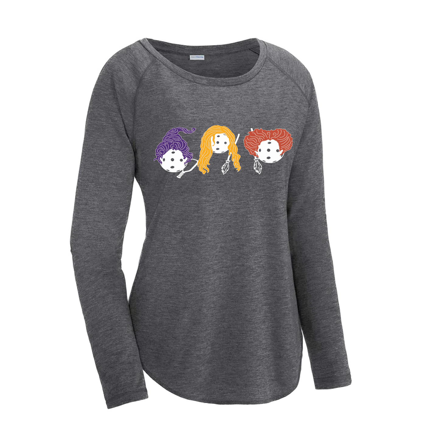 Hocus Pocus | Women's Long Sleeve Scoop Neck Pickleball Shirts | 75/13/12 poly/cotton/rayon