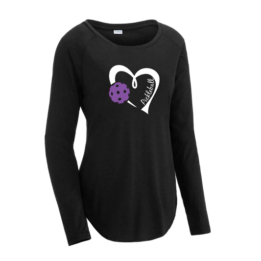 Experience a mix of luxury and spunk with this Women's long-sleeve scoop-neck pickleball shirt! Material is super soft and wicks away moisture, making sure you look and feel your best. Plus, an extra-durable PosiCharge technology locks in color for a brilliant finish. Get ready to breathe easy in this ultra-lightweight piece!