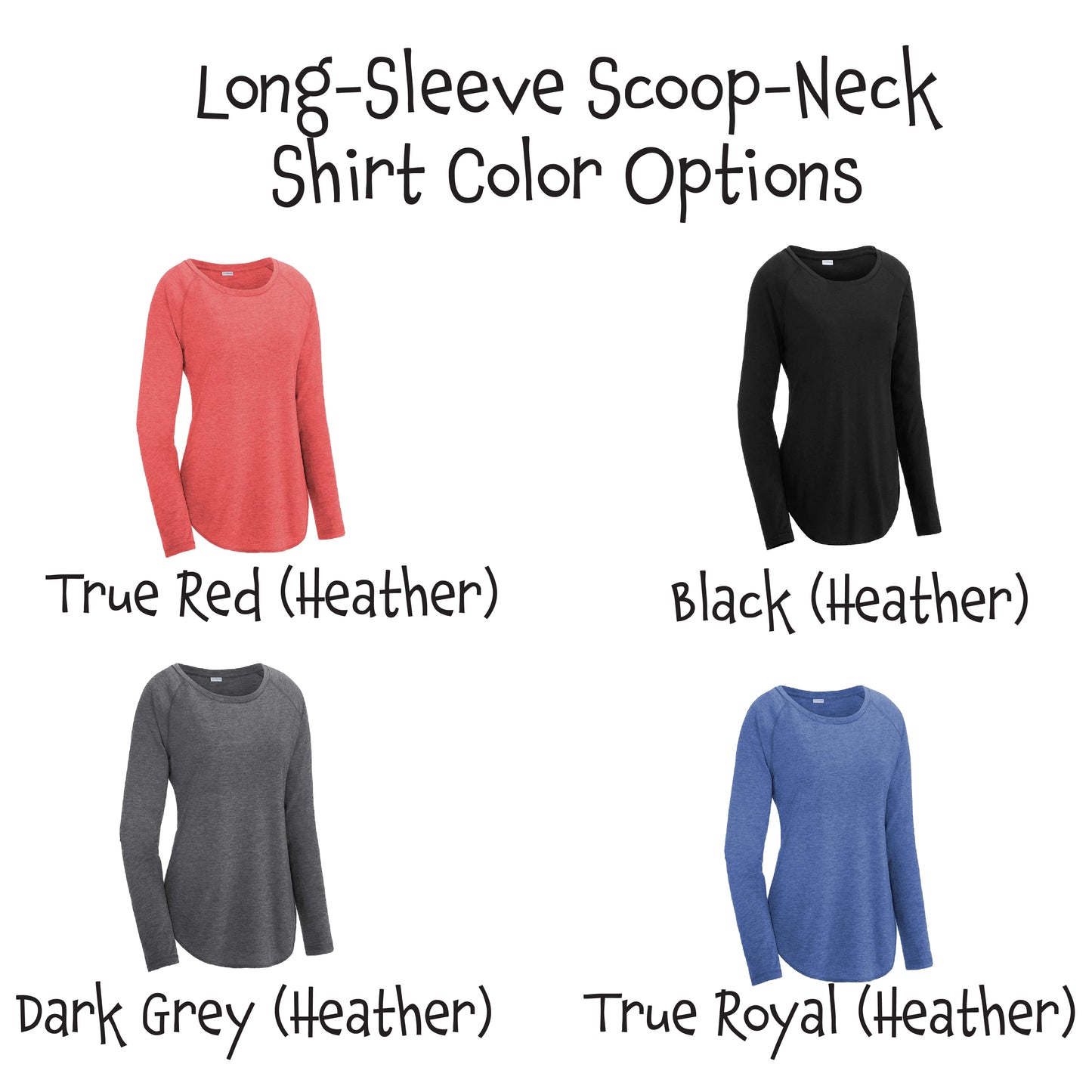 Sorry Not Sorry Customizable Pickleballs (Orange Green Purple) | Women's Long Sleeve Scoop Neck Pickleball Shirts | 75/13/12 poly/cotton/rayon