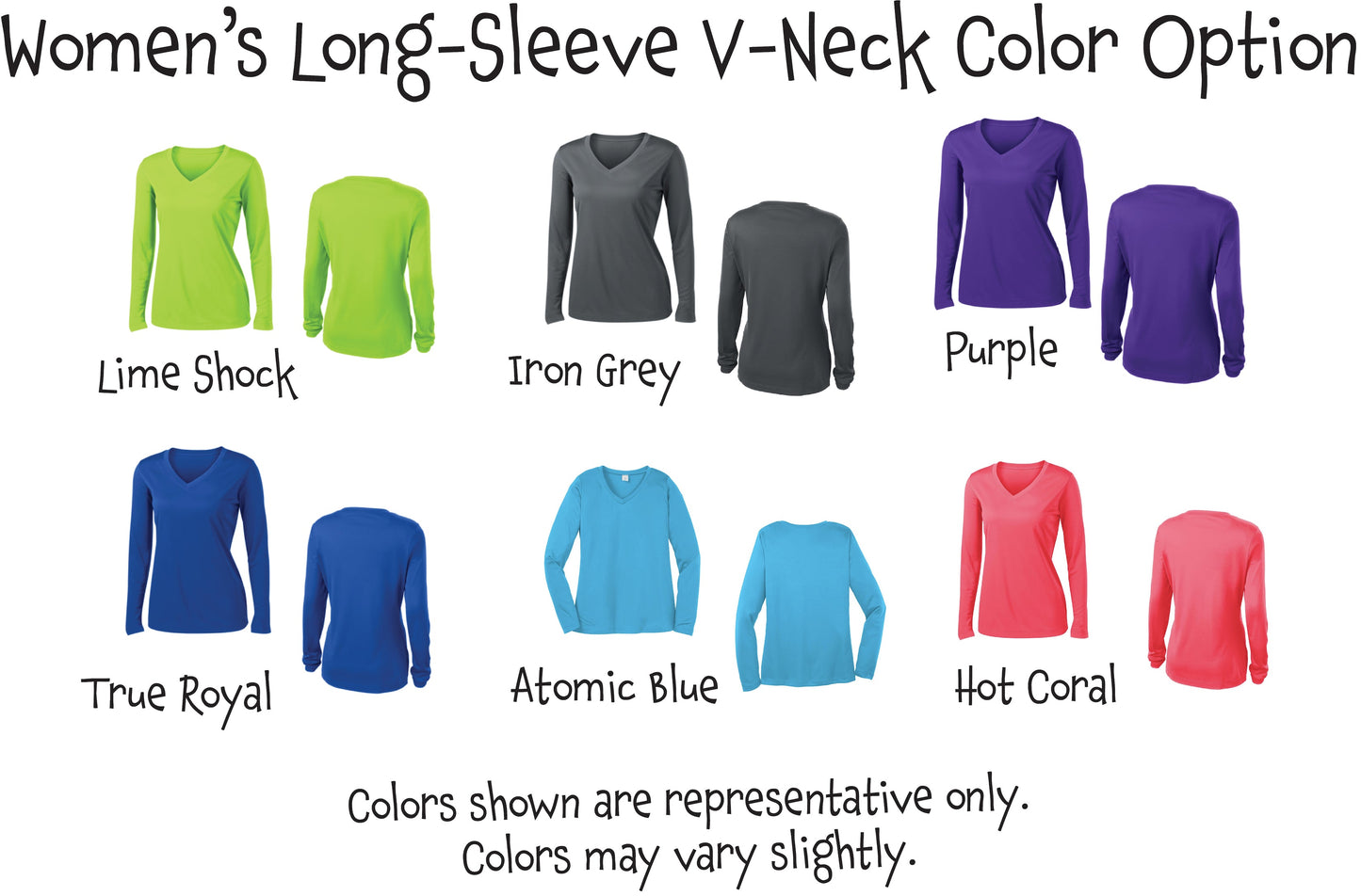 Picklefall | Women’s Long Sleeve V-Neck Shirt | 100% Polyester