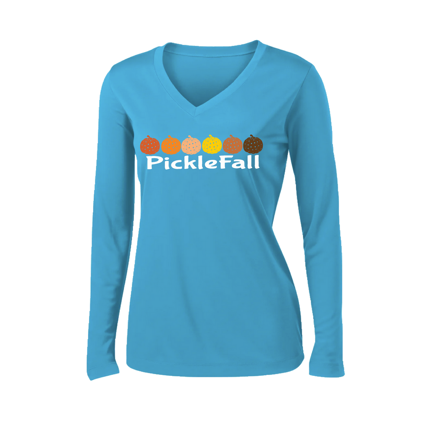 Picklefall | Women’s Long Sleeve V-Neck Shirt | 100% Polyester