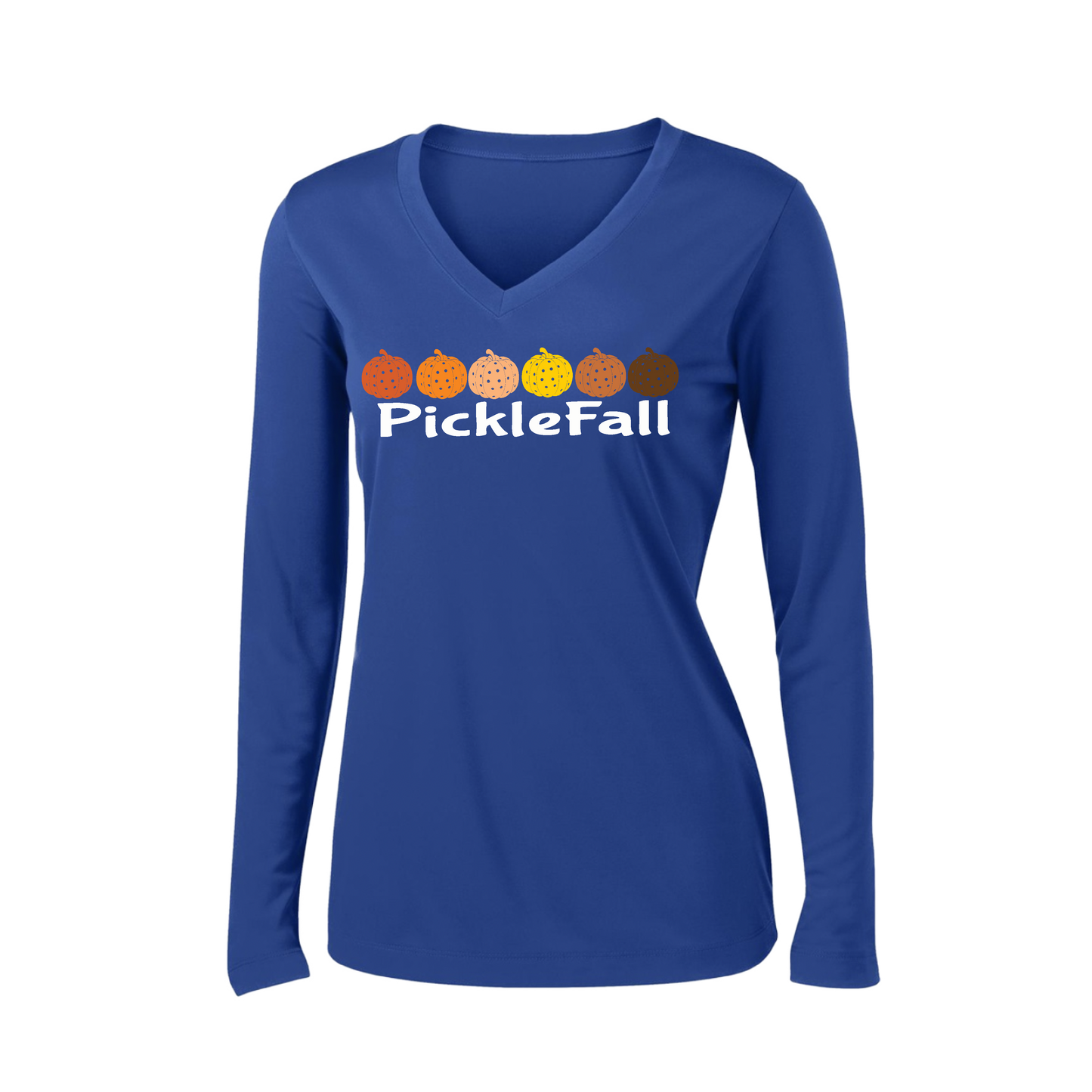 Picklefall | Women’s Long Sleeve V-Neck Shirt | 100% Polyester