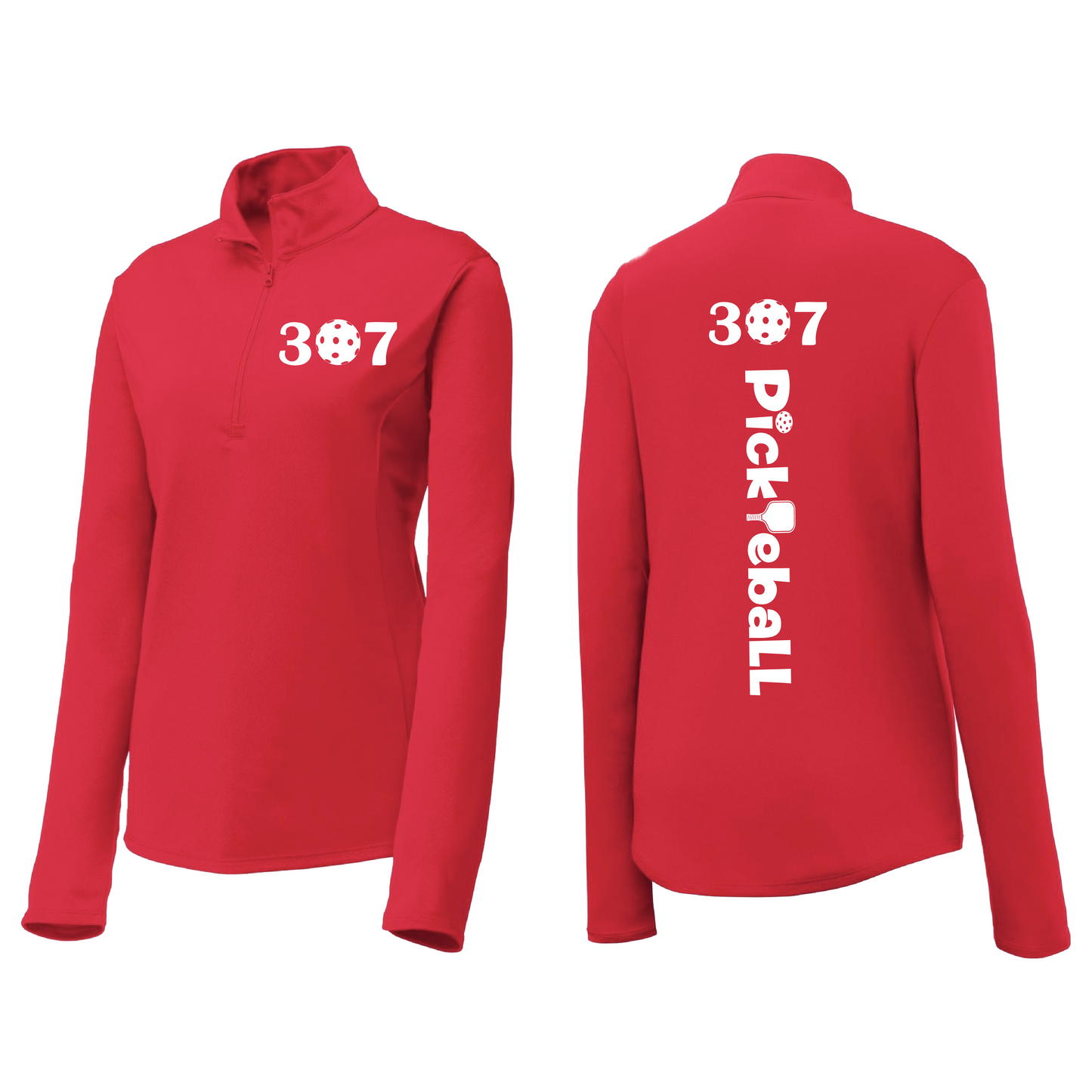 307 Wyoming Pickleball Club | Women’s 1/4 Zip Athletic Pullover Shirt | 100% Polyester