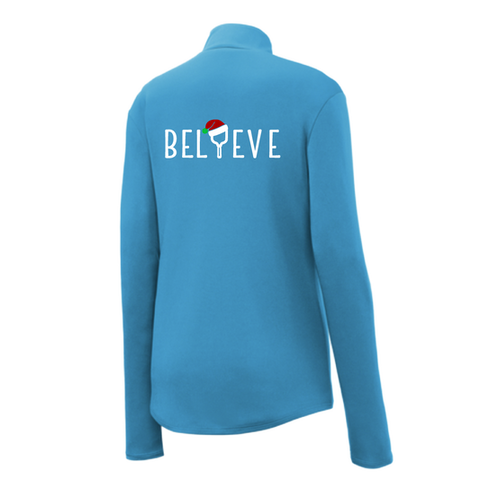 Believe | Women's 1/4 Zip Pickleball Pullover | 100% Polyester