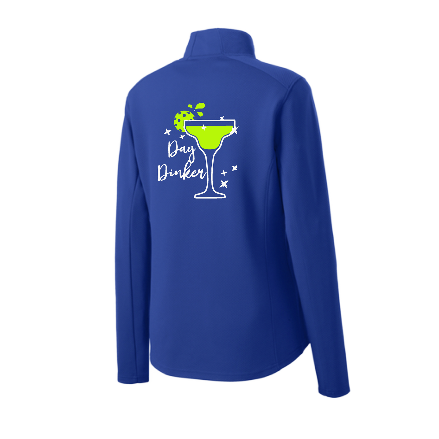 Day Dinker Pickleball Lime | Women's 1/4 Zip Pickleball Pullover | 100% Polyester