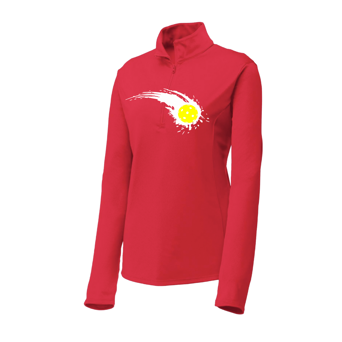 Pickleball Impact | Women's 1/4 Zip Pullover Athletic Shirt | 100% Polyester