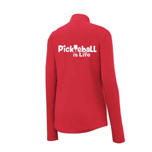 Pickleball Is LIfe | Women's 1/4 Zip Pullover Athletic Shirt | 100% Polyester