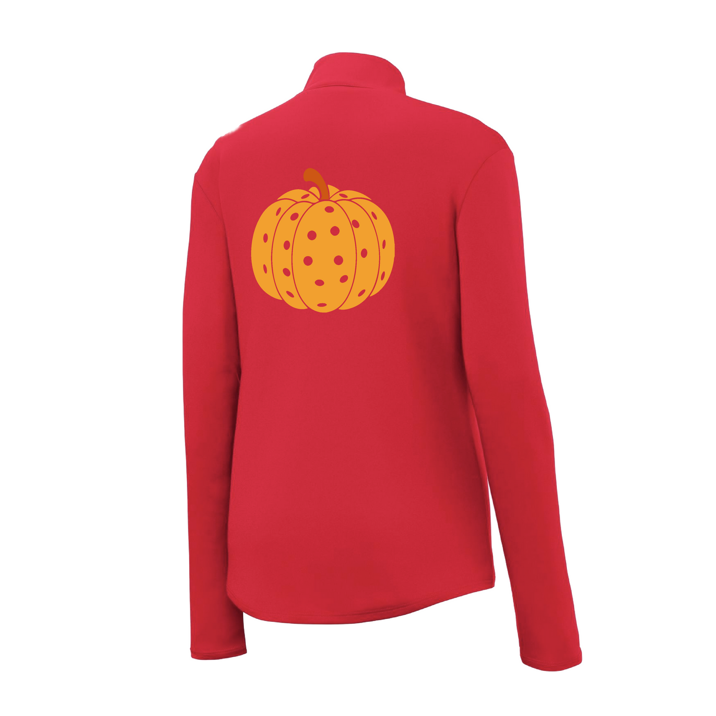 Pumpkin Pickleball | Women's 1/4 Zip Pickleball Pullover | 100% Polyester