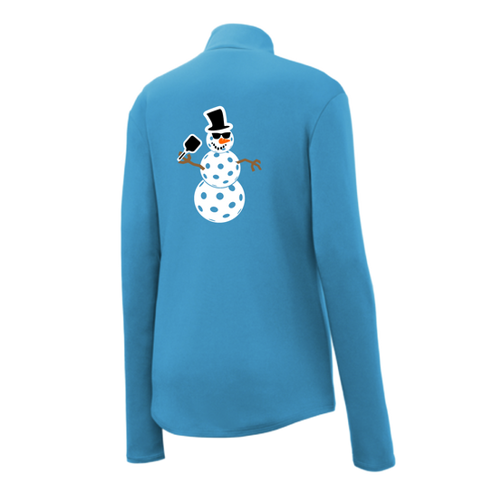 Snowman | Women's 1/4 Zip Pickleball Pullover | 100% Polyester