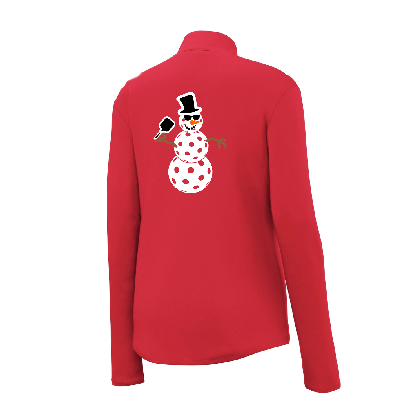 Snowman | Women's 1/4 Zip Pickleball Pullover | 100% Polyester