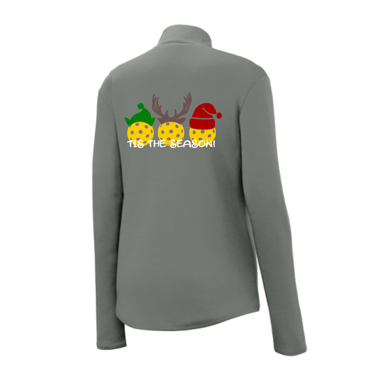 Tis the Season | Women's 1/4 Zip Pickleball Pullover | 100% Polyester